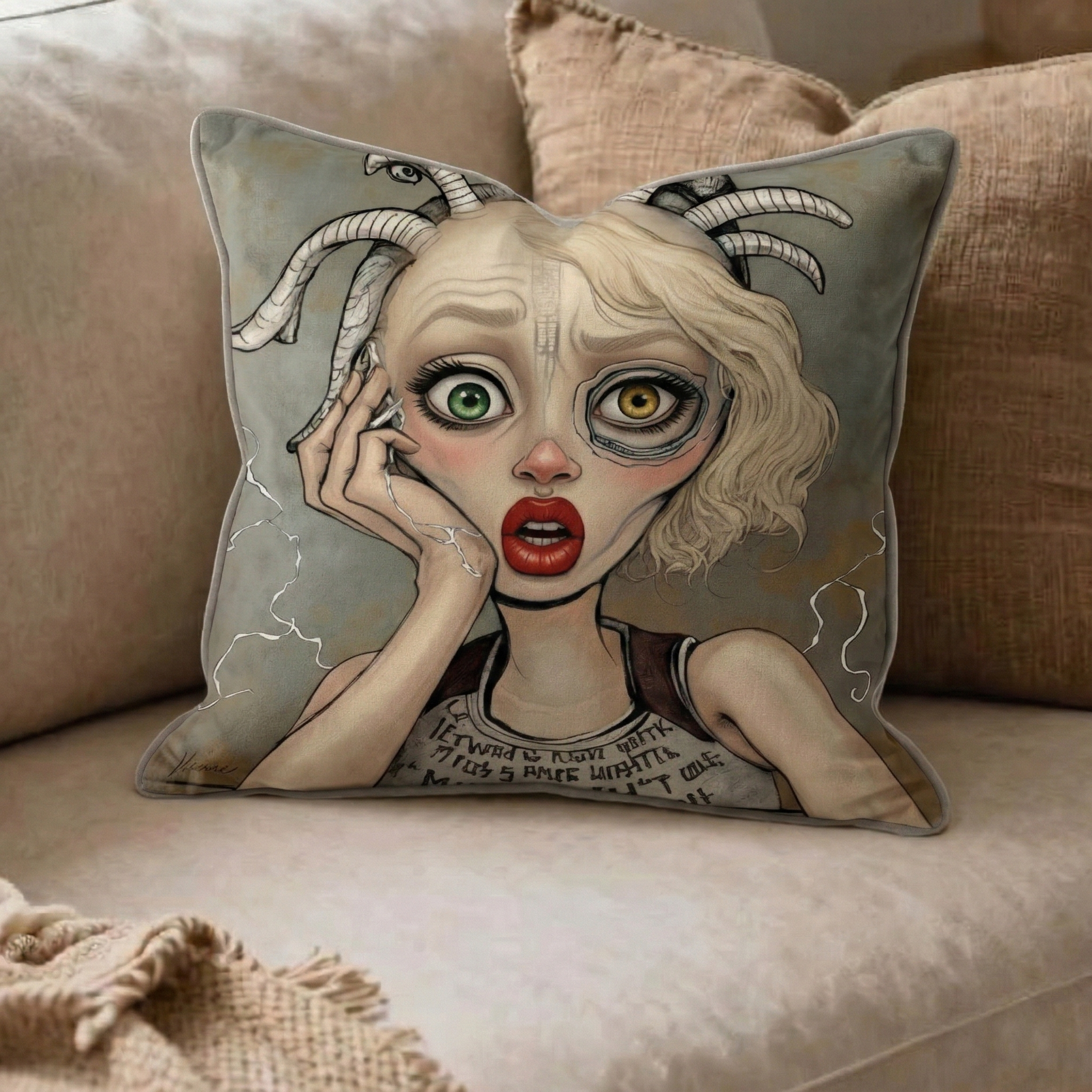 A Sudden Question-Art Cushion-The 32's collection-penHUN Gallery-home decor-handcrafted art-02.png