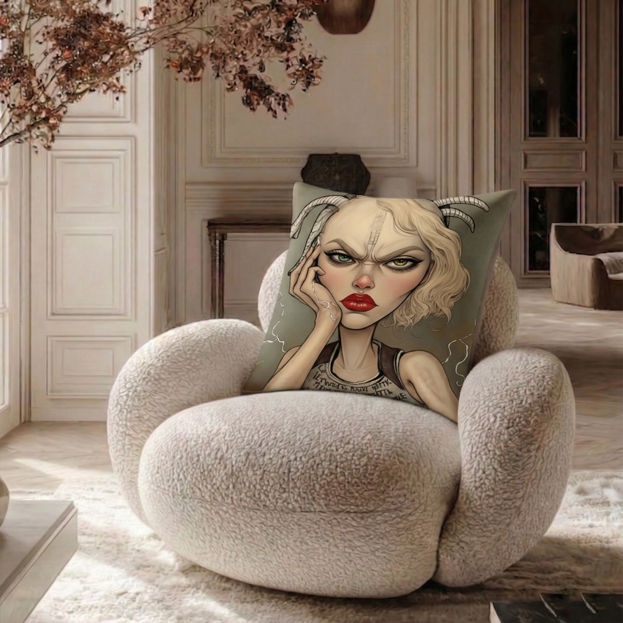 An Expected Disappointment-Art Cushion-The 32's collection-penHUN Gallery-home decor-handcrafted art-05.png