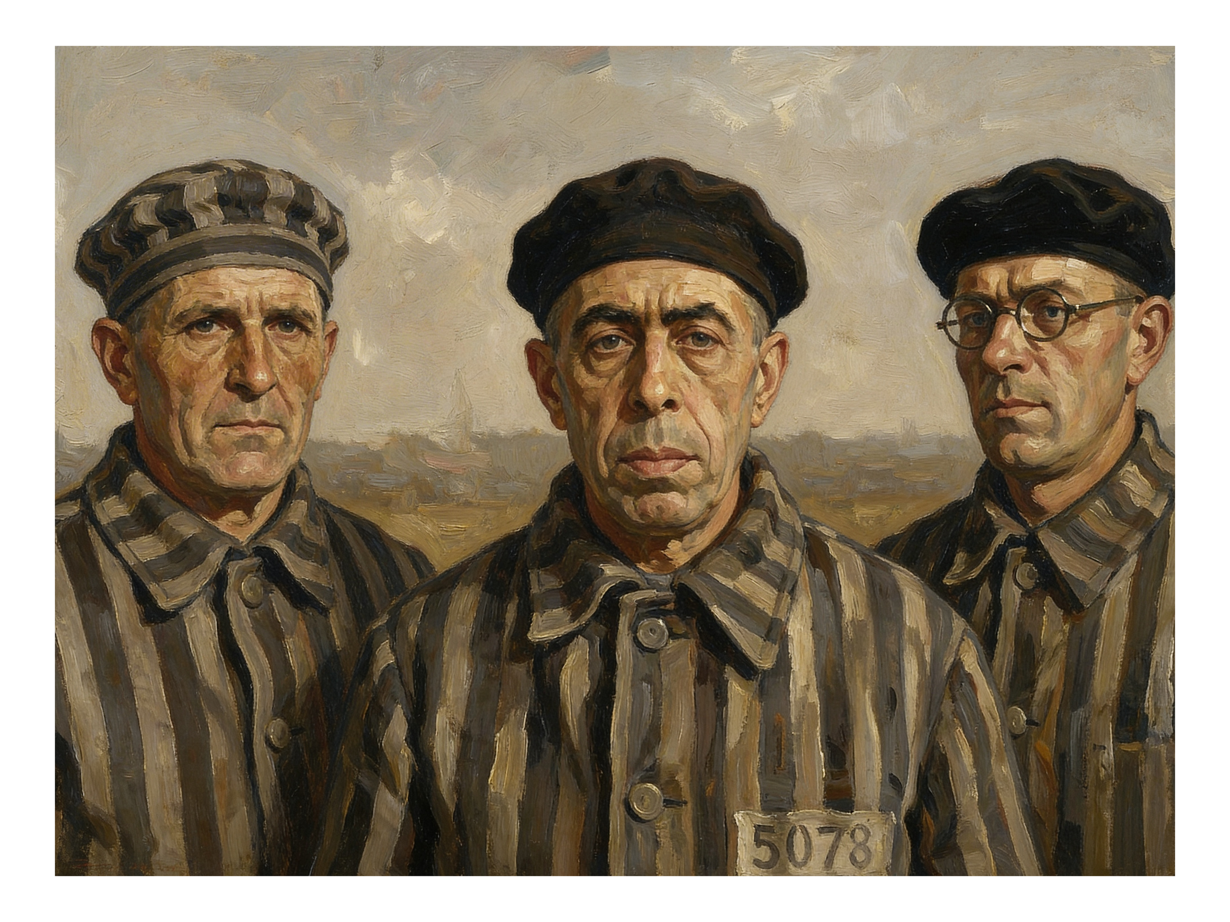 SHOCKED a new musical - Milgram obedience experiment – Holocaust Survivors Oil Painting