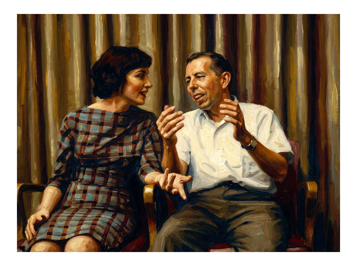 SHOCKED a new musical - Milgram obedience experiment – Stanley and Sasha Milgram Oil Painting