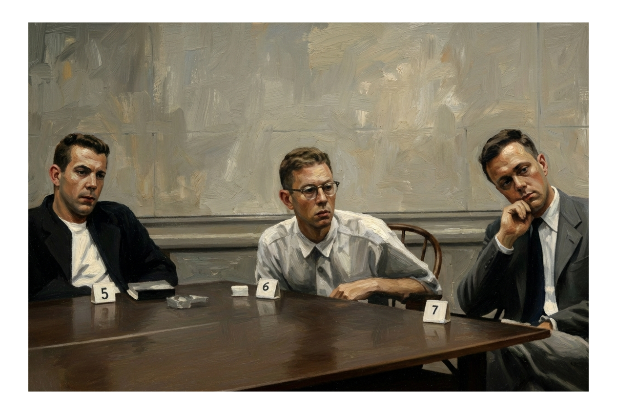 SHOCKED a new musical - Milgram obedience experiment – Asch Line Experiment Oil Painting
