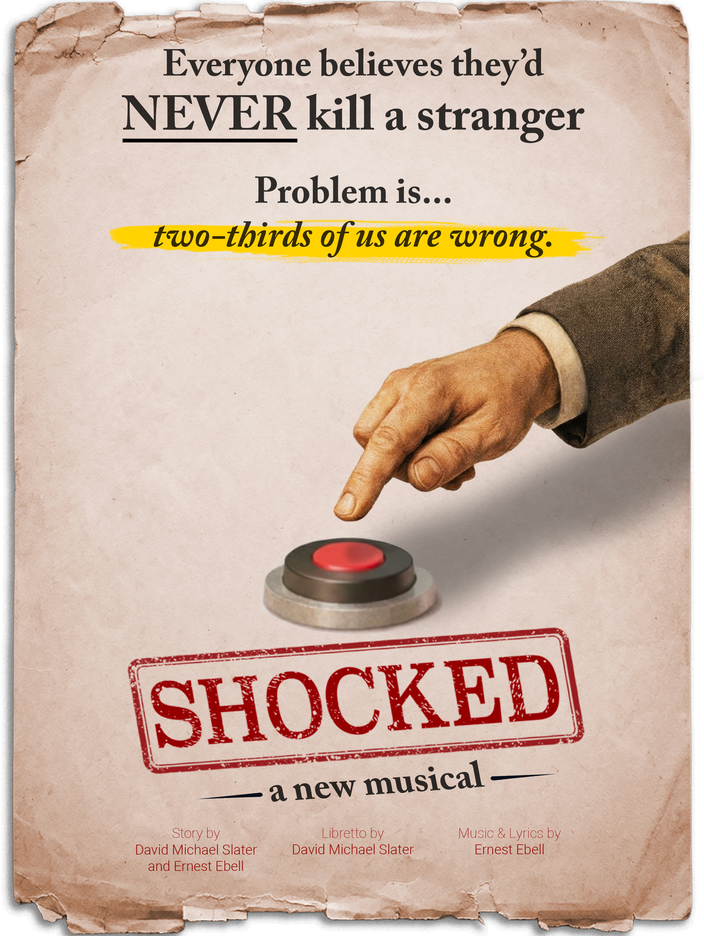 SHOCKED a new musical poster - Milgram obedience experiment