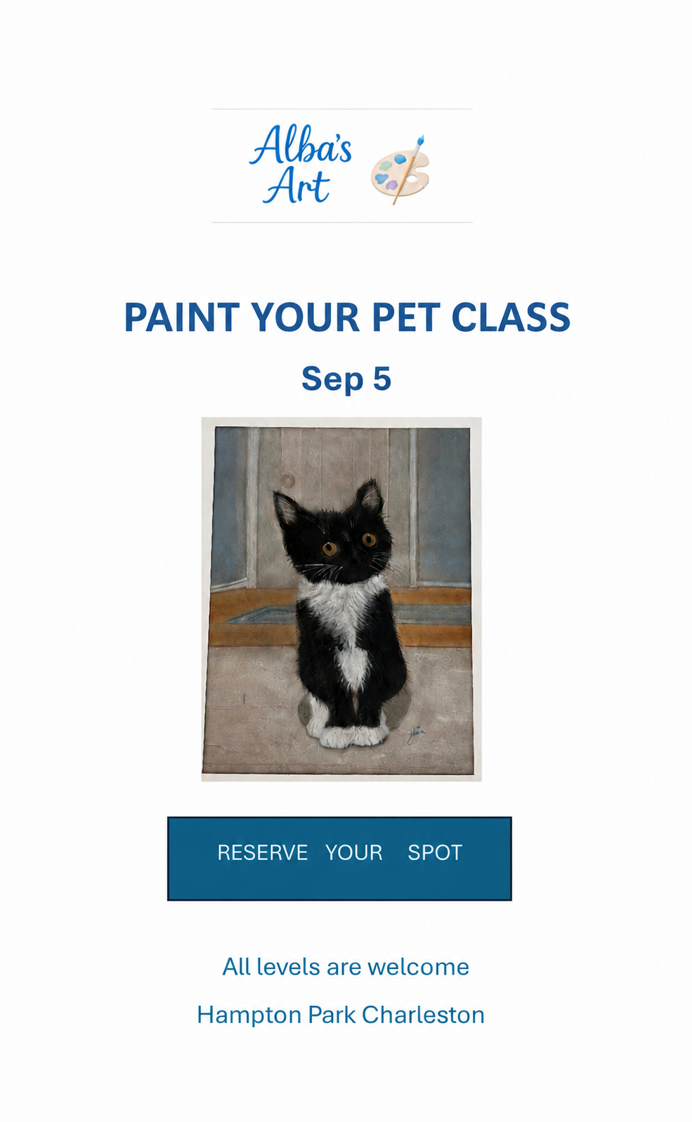 Paint your Pet  Sept 12