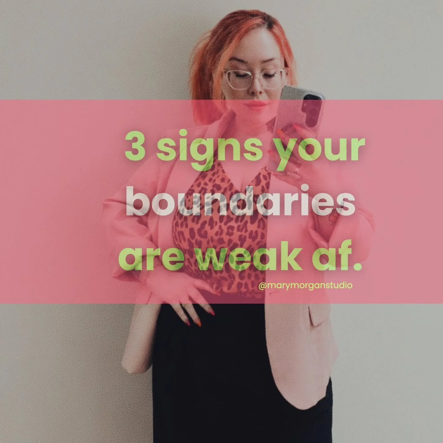 You're not weak
your boundaries are.

The good news?

Boundaries aren't something you're born with...but they can be built.

I know because I had to build mine brick by brick in my mid-30s. And it's something I actively stengthen still today. 

Here 