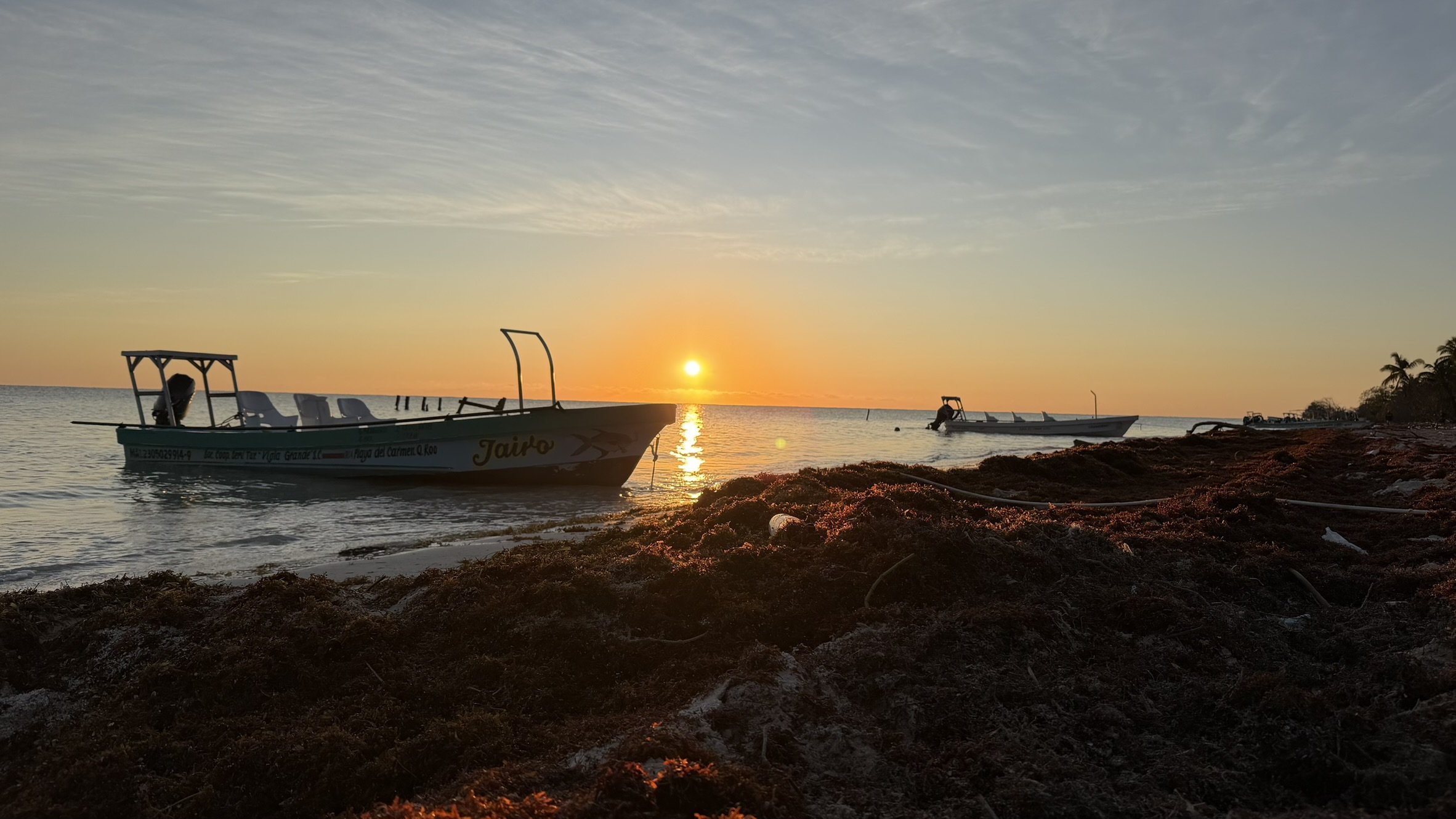 “Early morning sunrise over Ascension Bay, Punta Allen, Mexico while fishing from Kay Fly Fishing Lodge.”