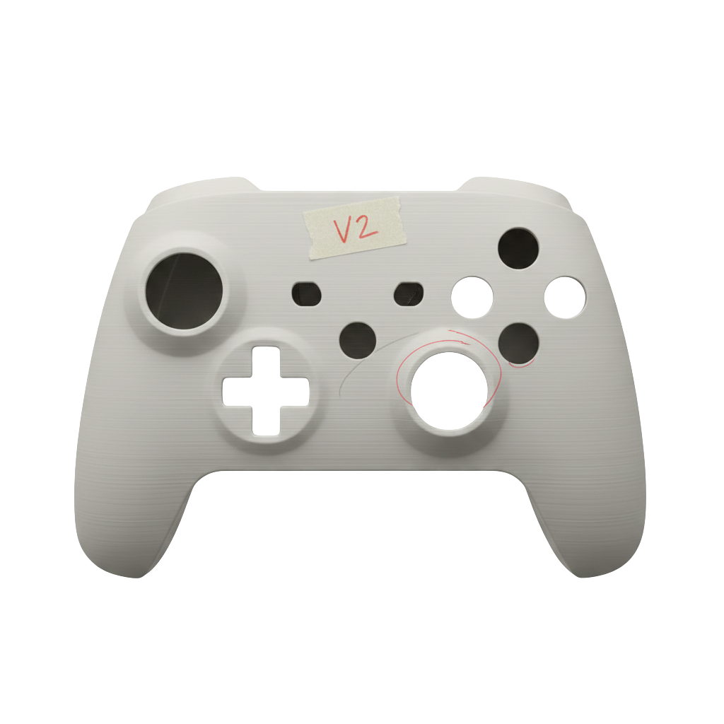 Manette de jeu vidéo blanche avec une étiquette V2. Crédit photo : Pexels
