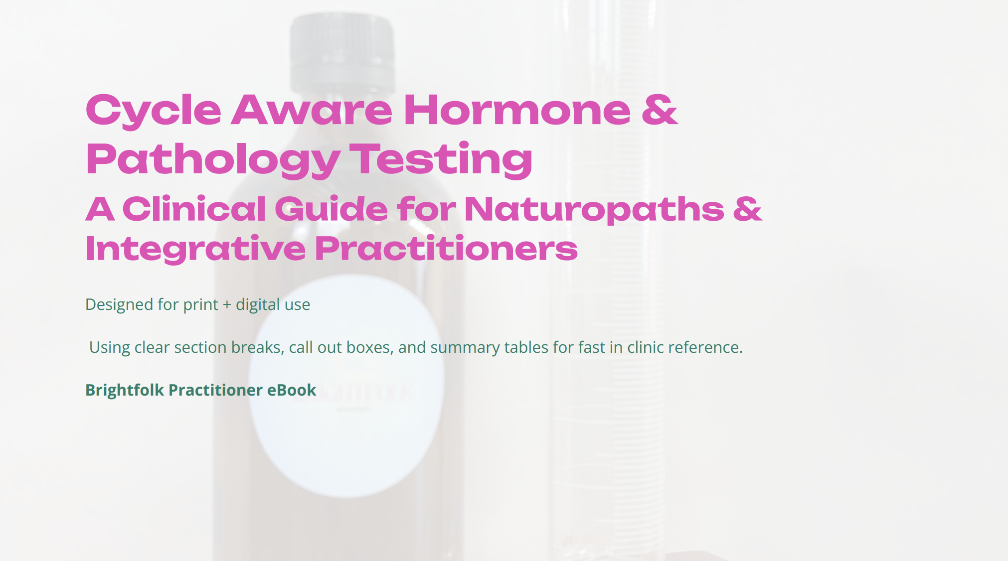 Cycle Aware Hormone & Pathology Testing E Book