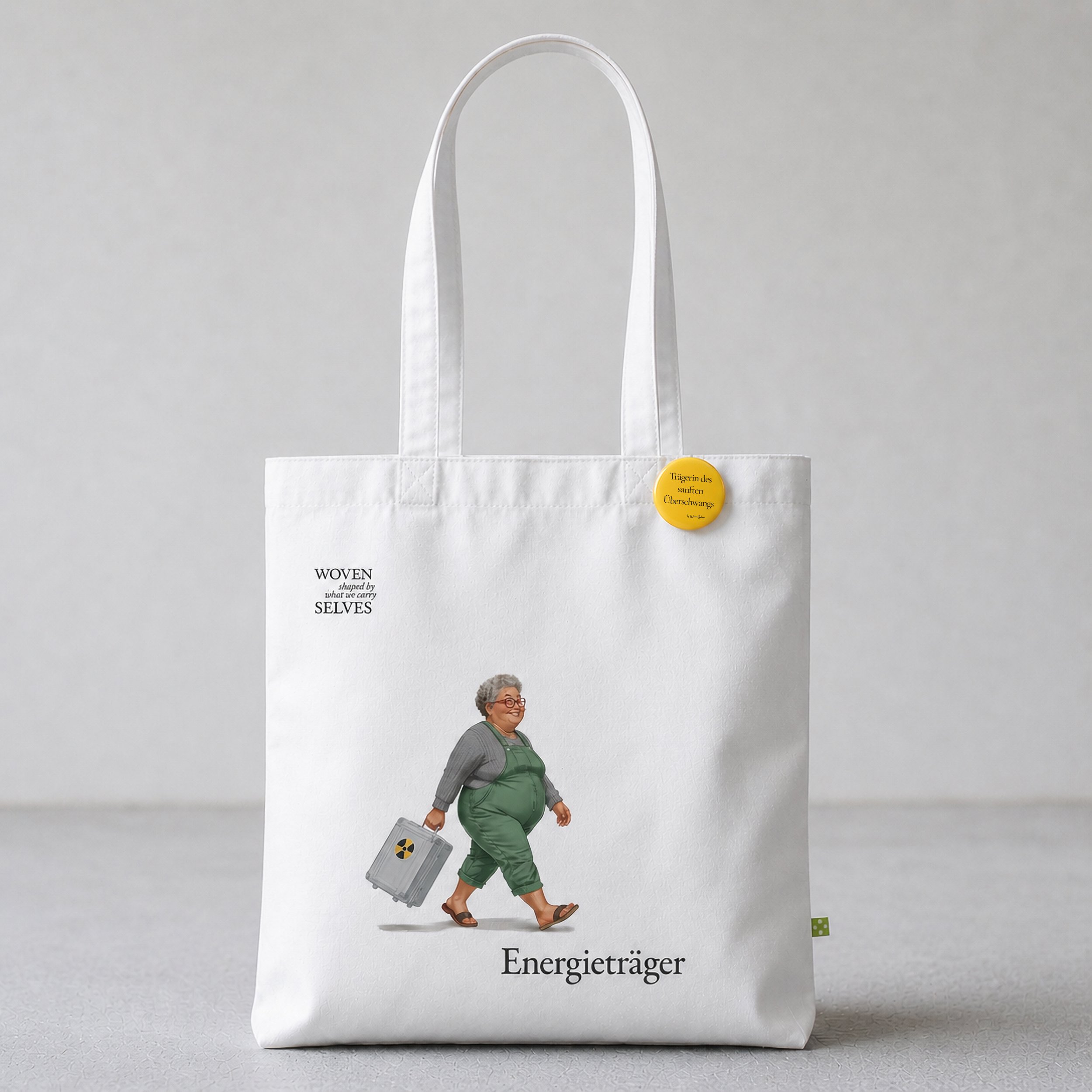 Woven Selves - Energieträger - Mottobutton auf Tasche
