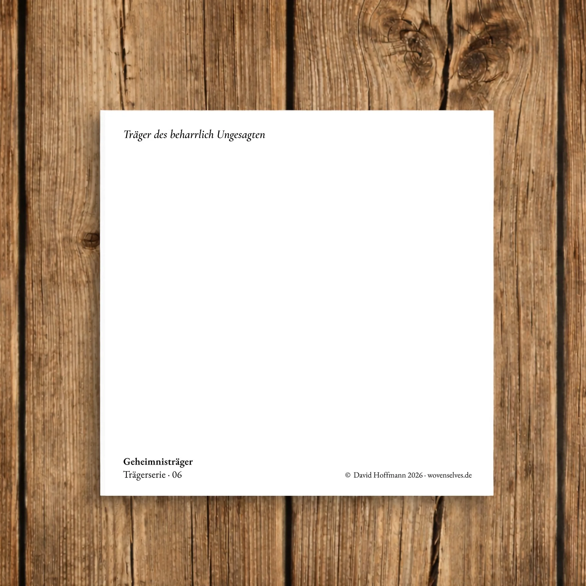 Woven Selves - Geheimnisträger - Postkarte - Rückseite