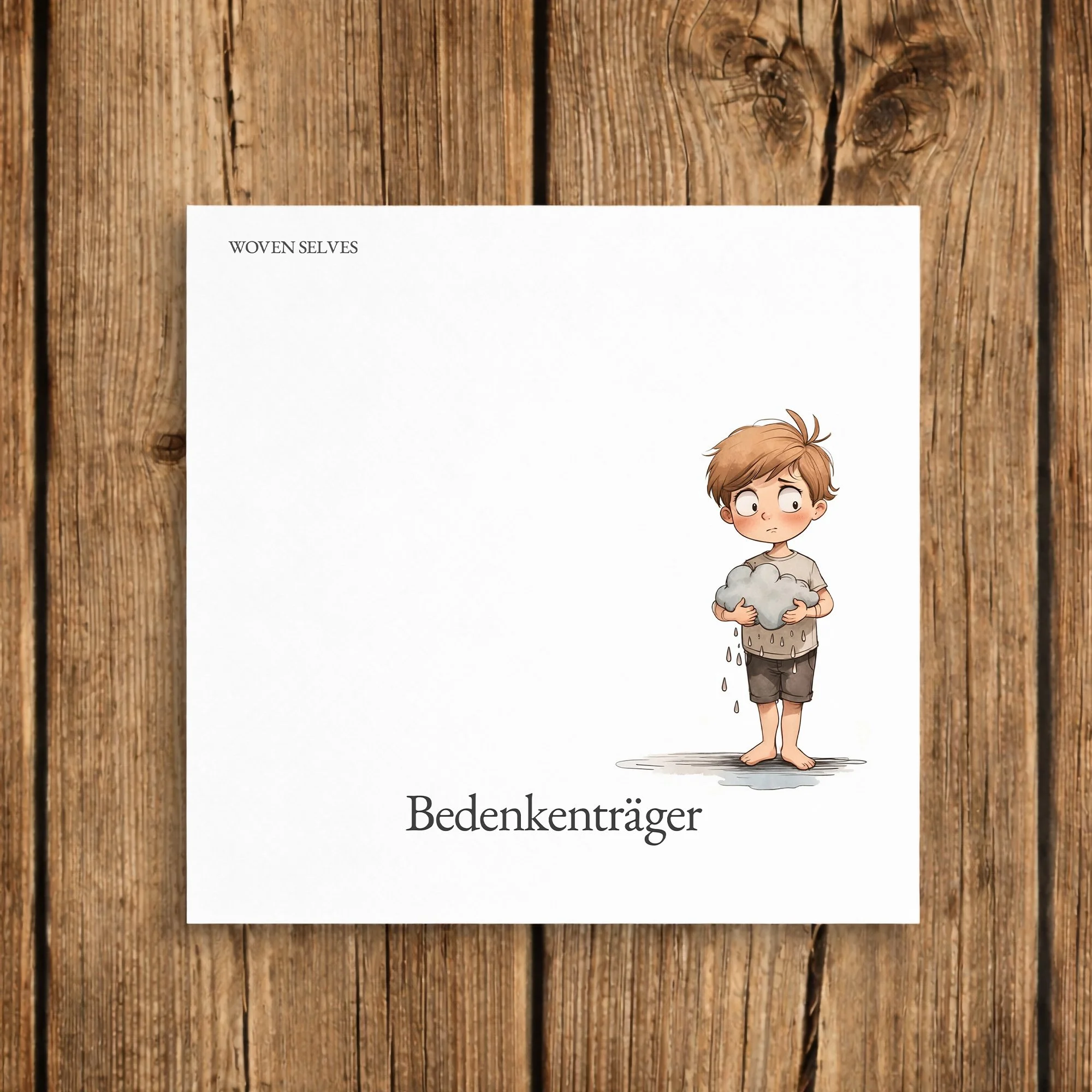 Woven Selves - Bedenkenträger - Postkarte - Vorderseite