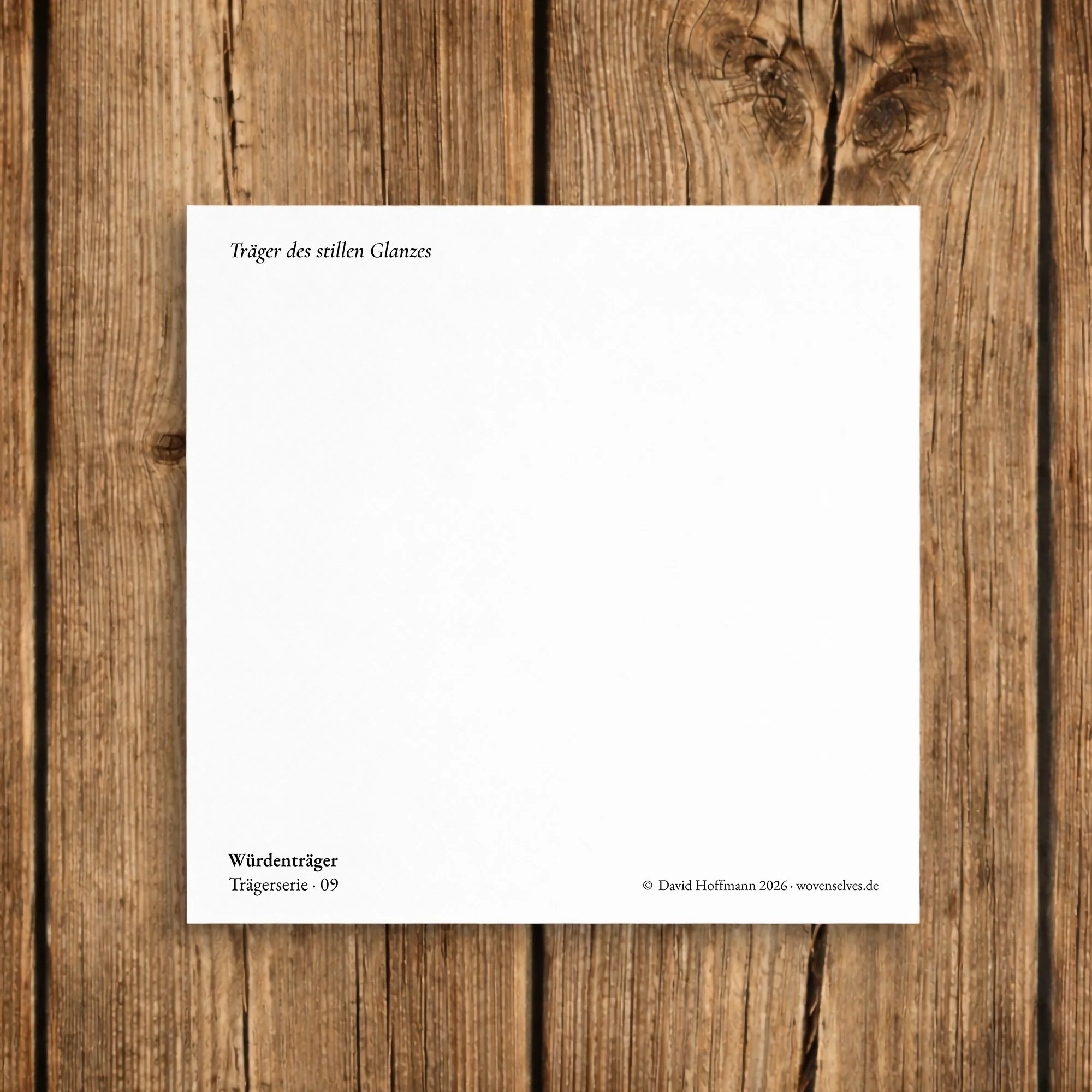 Woven Selves - Würdenträger - Postkarte - Rückseite