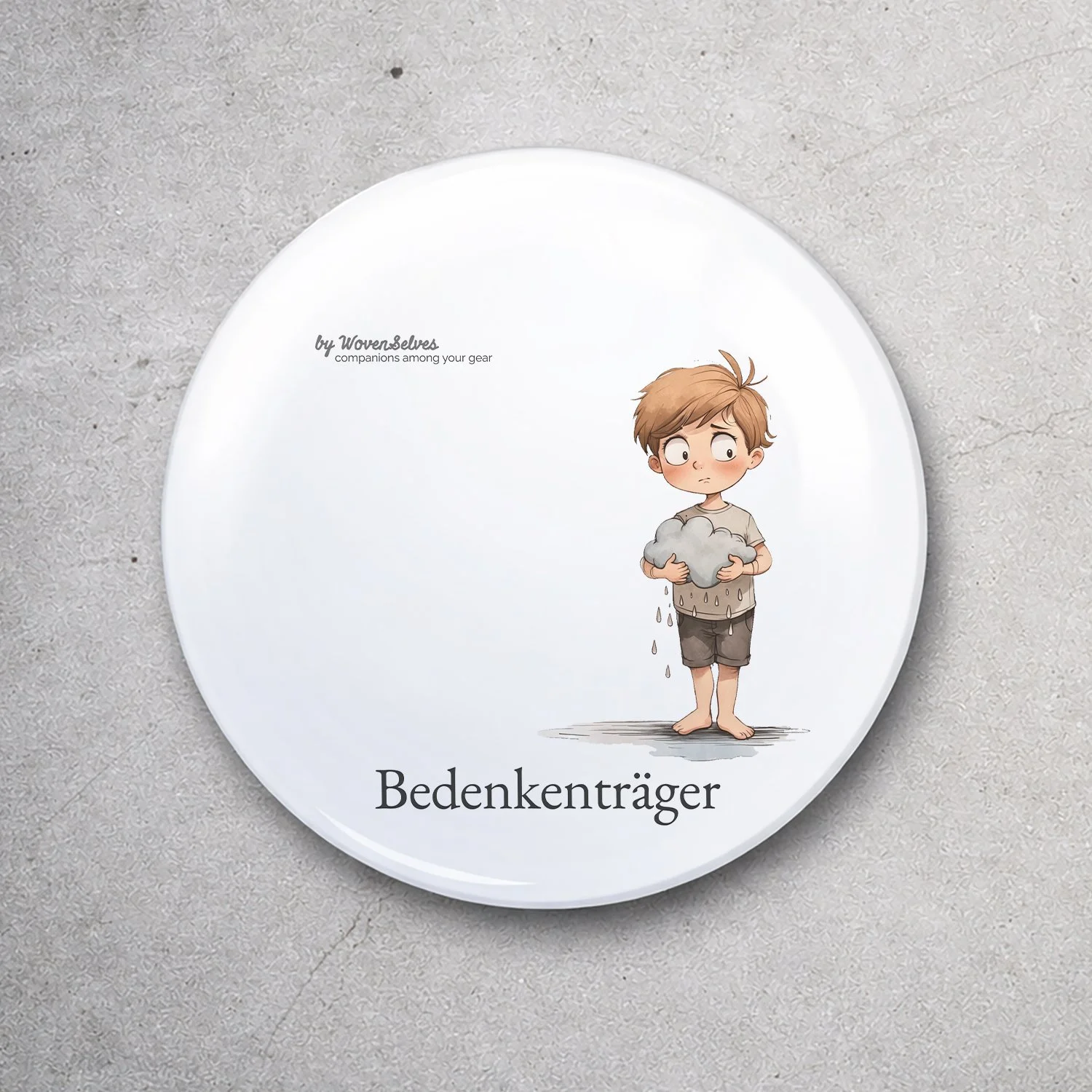 Bedenkenträger-Button, 75 mm