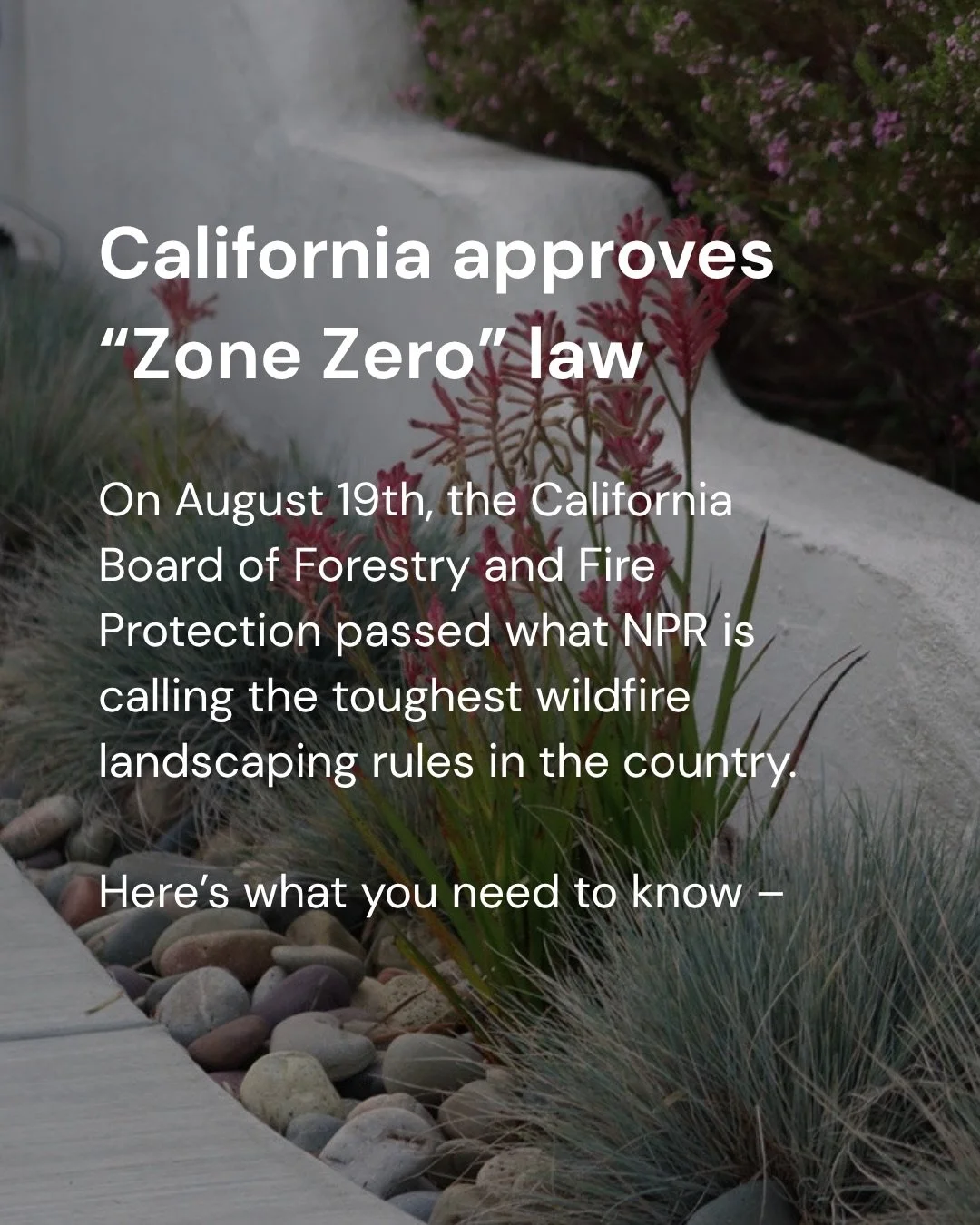 Zone Zero is officially law. Schedule an assessment for your property on our website.