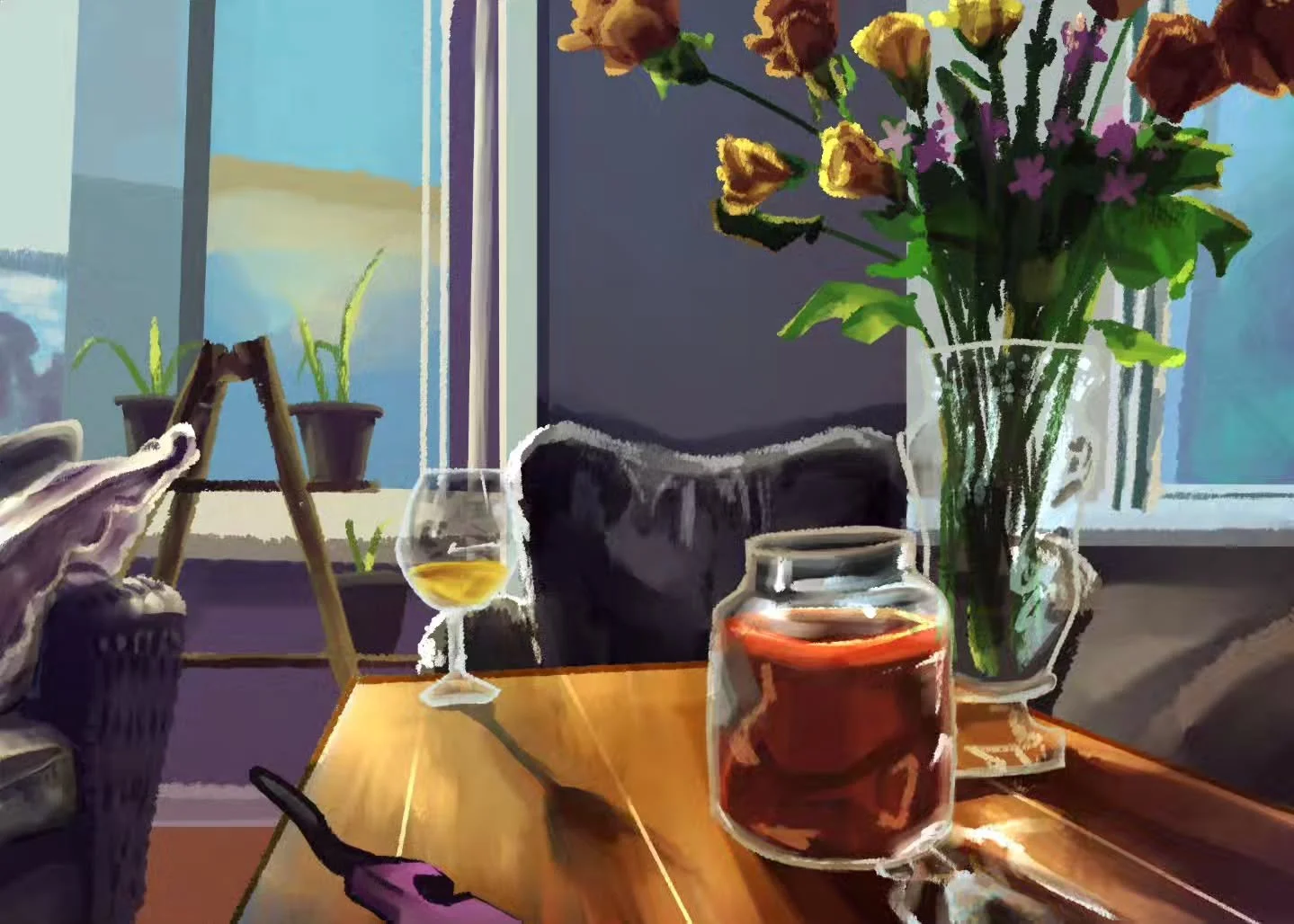 Here's a collection of a few pieces I am working on currently ✨ A lighting study, an illustration of when I saw the vintage CTA train back in October, and some sketches for a zine idea + trying to figure out a submission for a magazine. Are there any