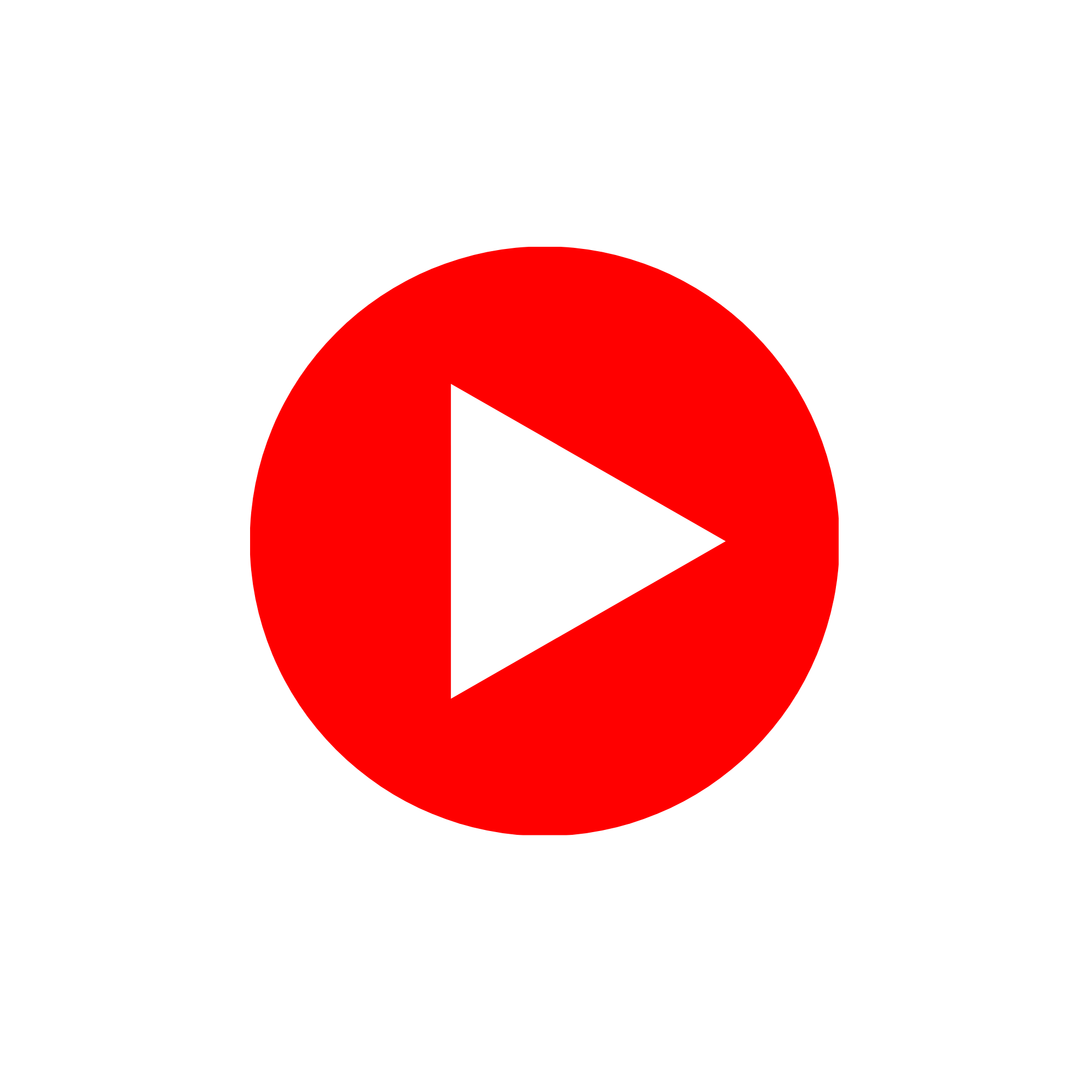 YouTube logo with red play button in the center.