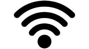 Wi-Fi signal icon with curved bars increasing in size from bottom to top