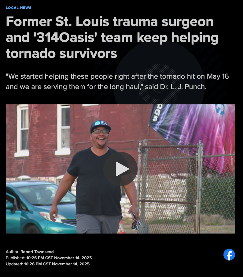 Former St. Louis trauma surgeon and '314Oasis' team keep helping tornado survivors