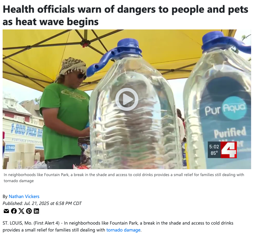 Health officials warn of dangers to people and pets as heat wave begins