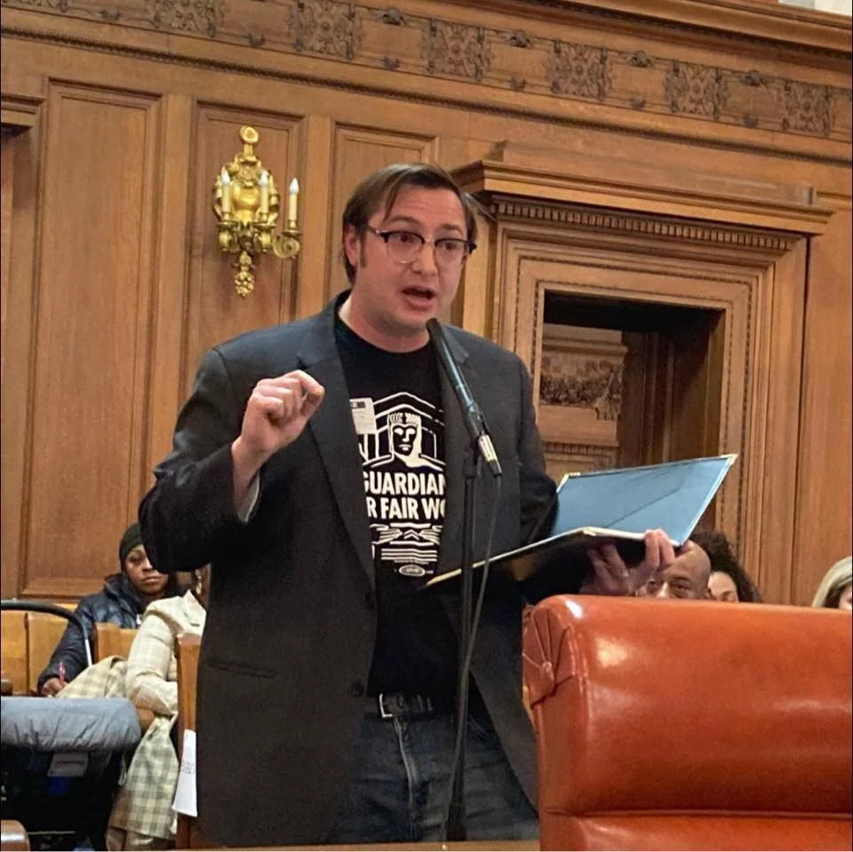 Justin Strekal speaking at public comment