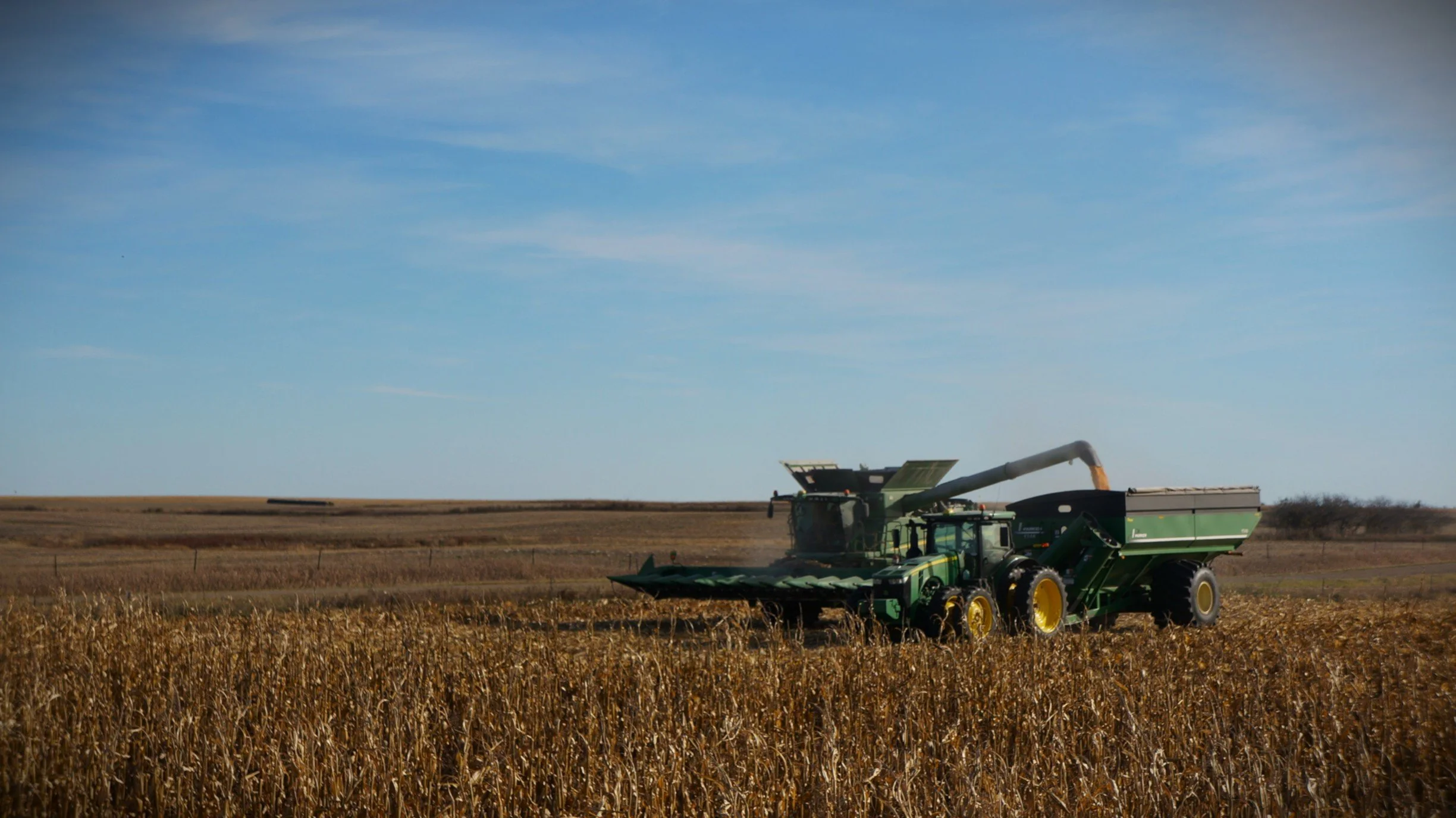 Grain Cart and a Combine.JPG