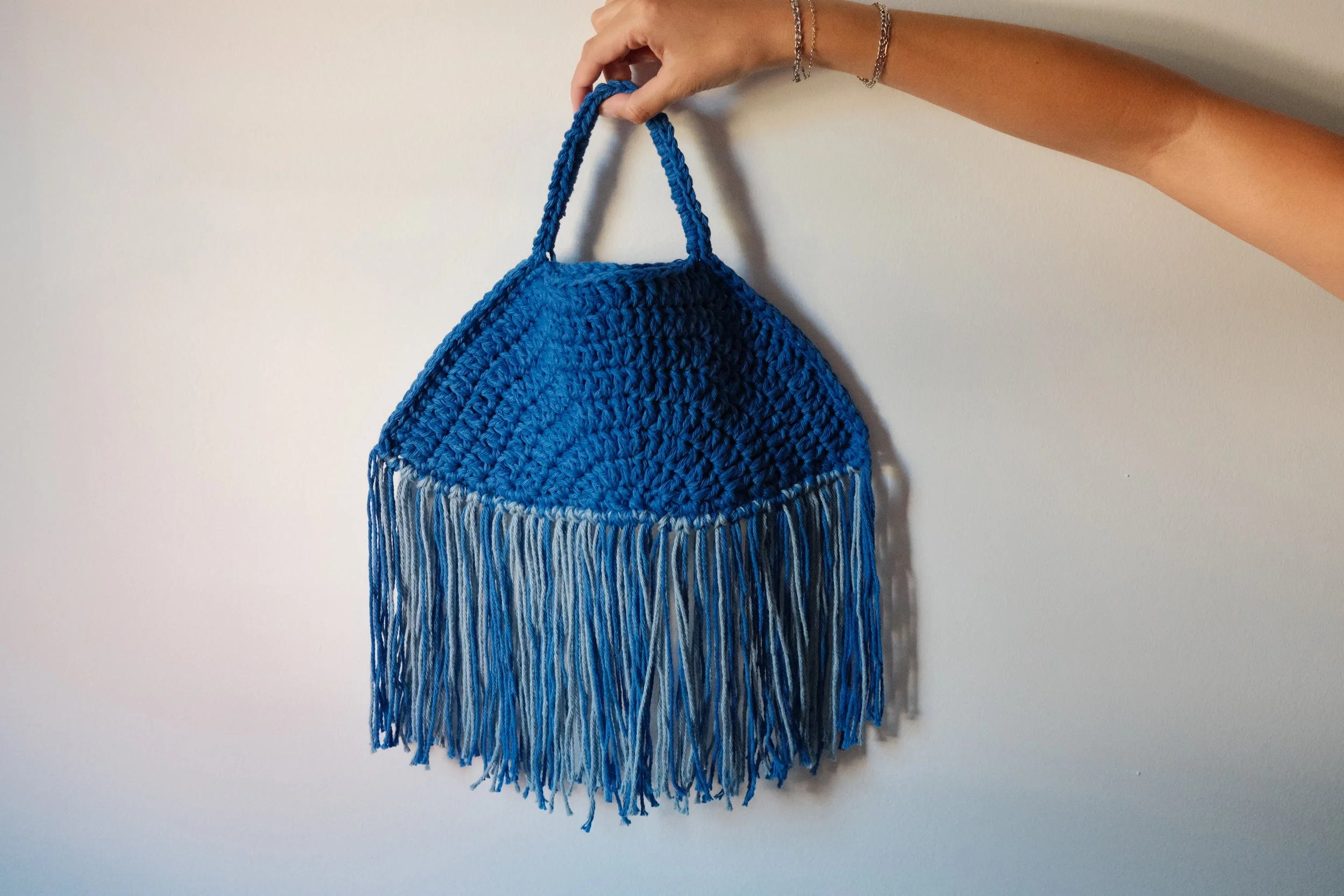 Fringe Bag - mini blue