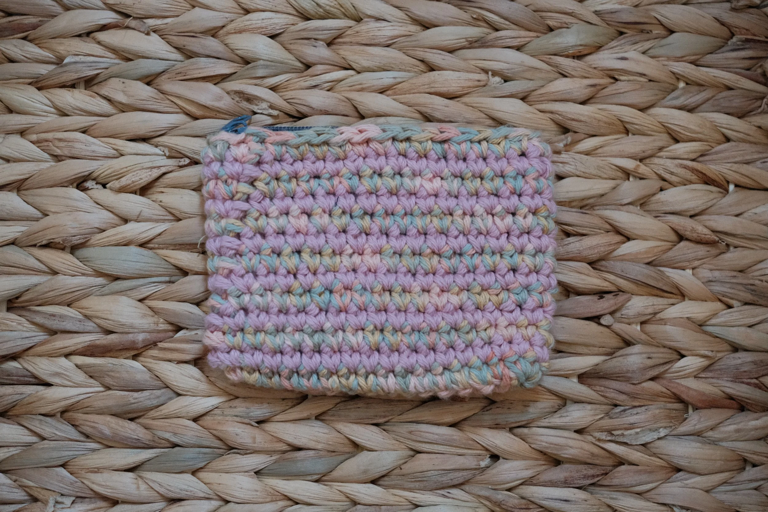 Wallet - pastel ombre & pink stripe