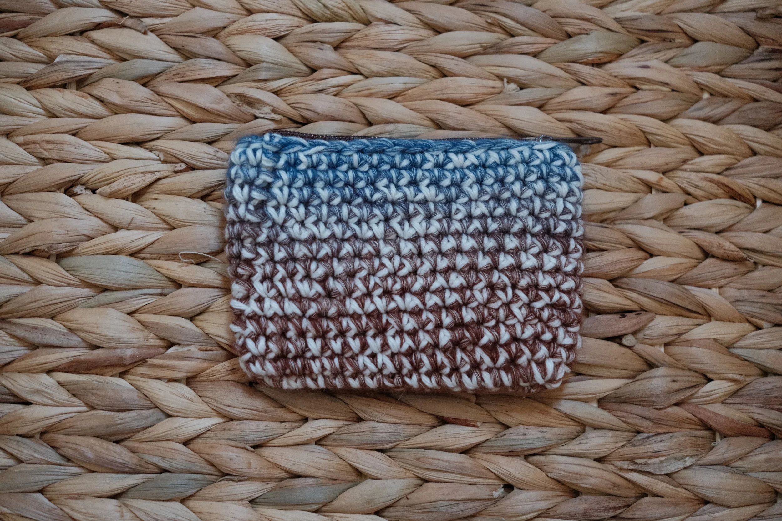 Wallet - blue to brown
