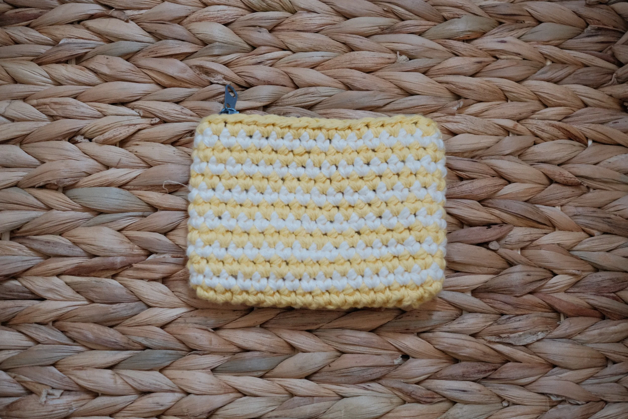 Wallet - yellow & white stripe