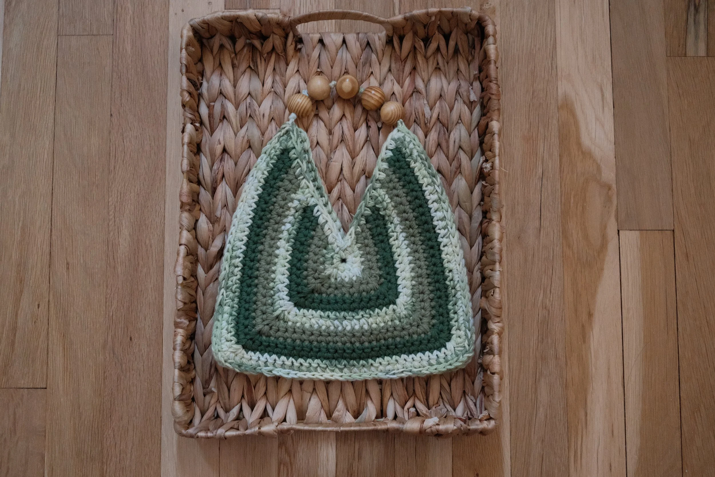 Fortune Bag - green striped
