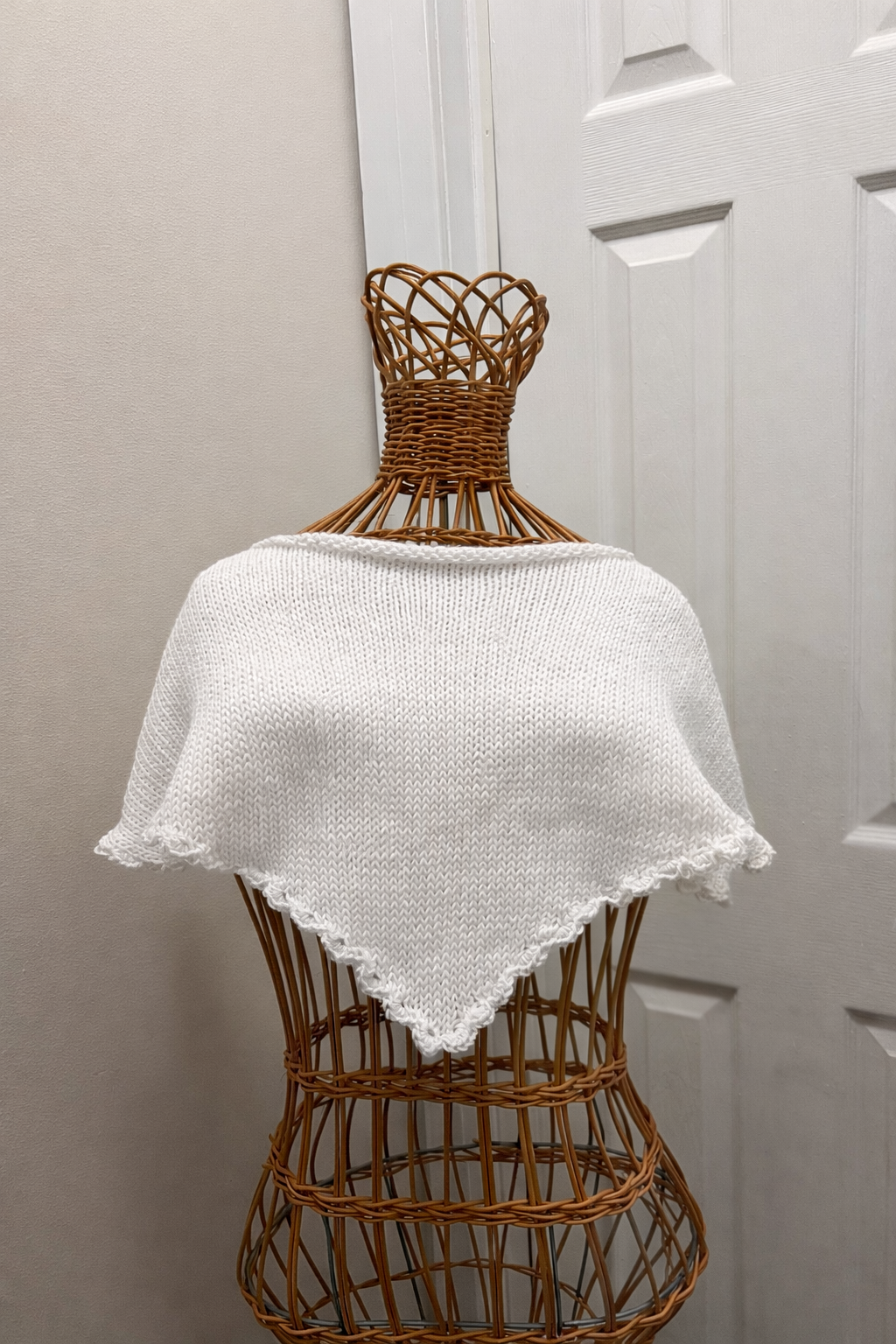 White Triangle Poncho