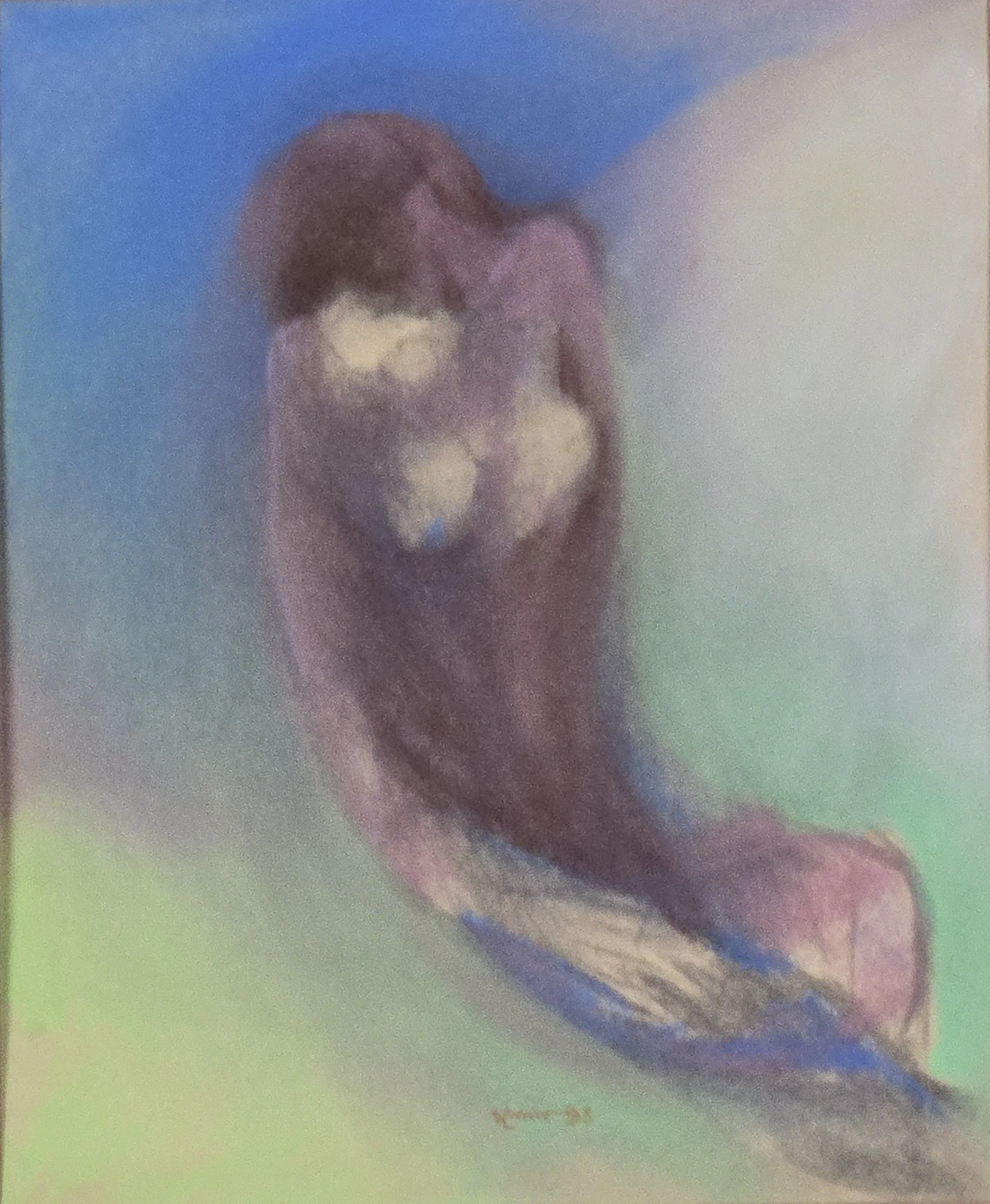 M K Bardhan Pastel-025: Pastel, 13 x 16 inches, 1998