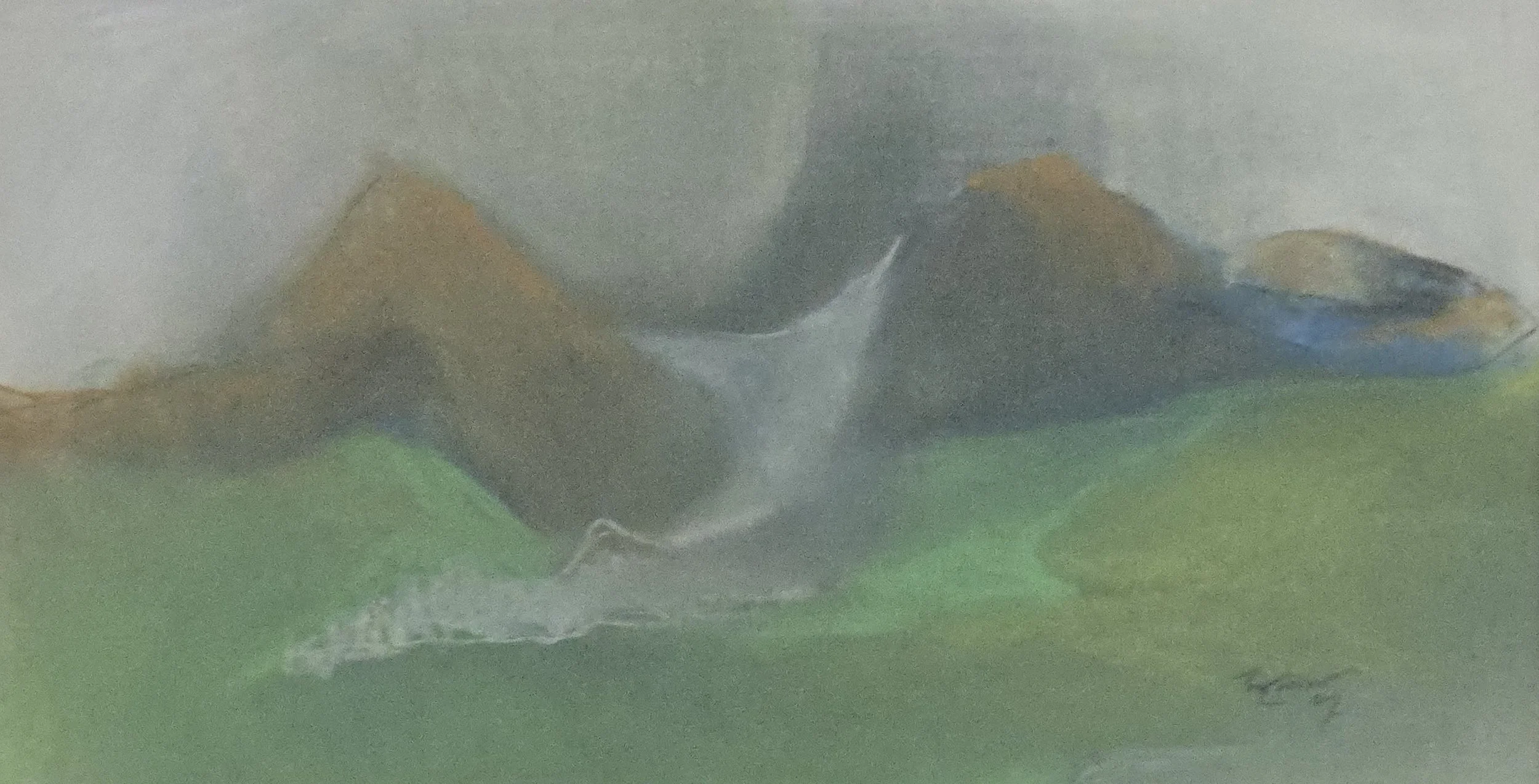 M K Bardhan Pastel-013: Pastel, 26 x 14 inches, 2007