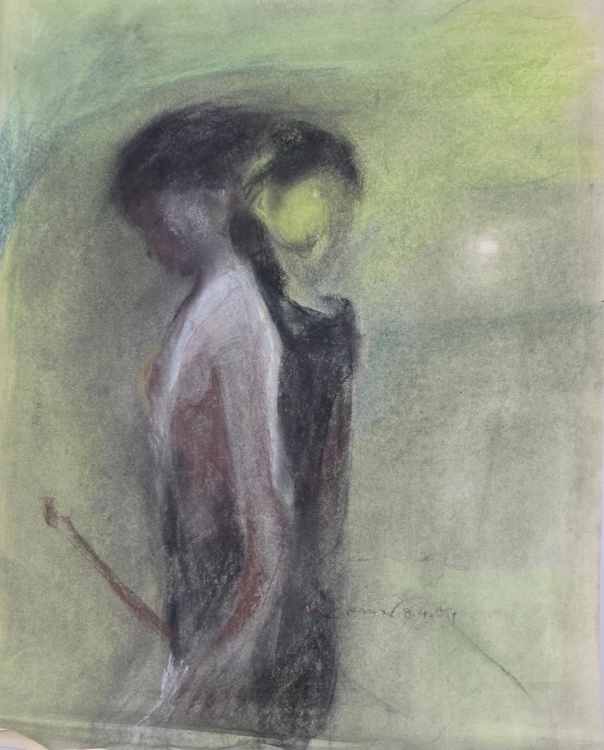 M K Bardhan Pastel-056: Pastel, 22 x 30 inches