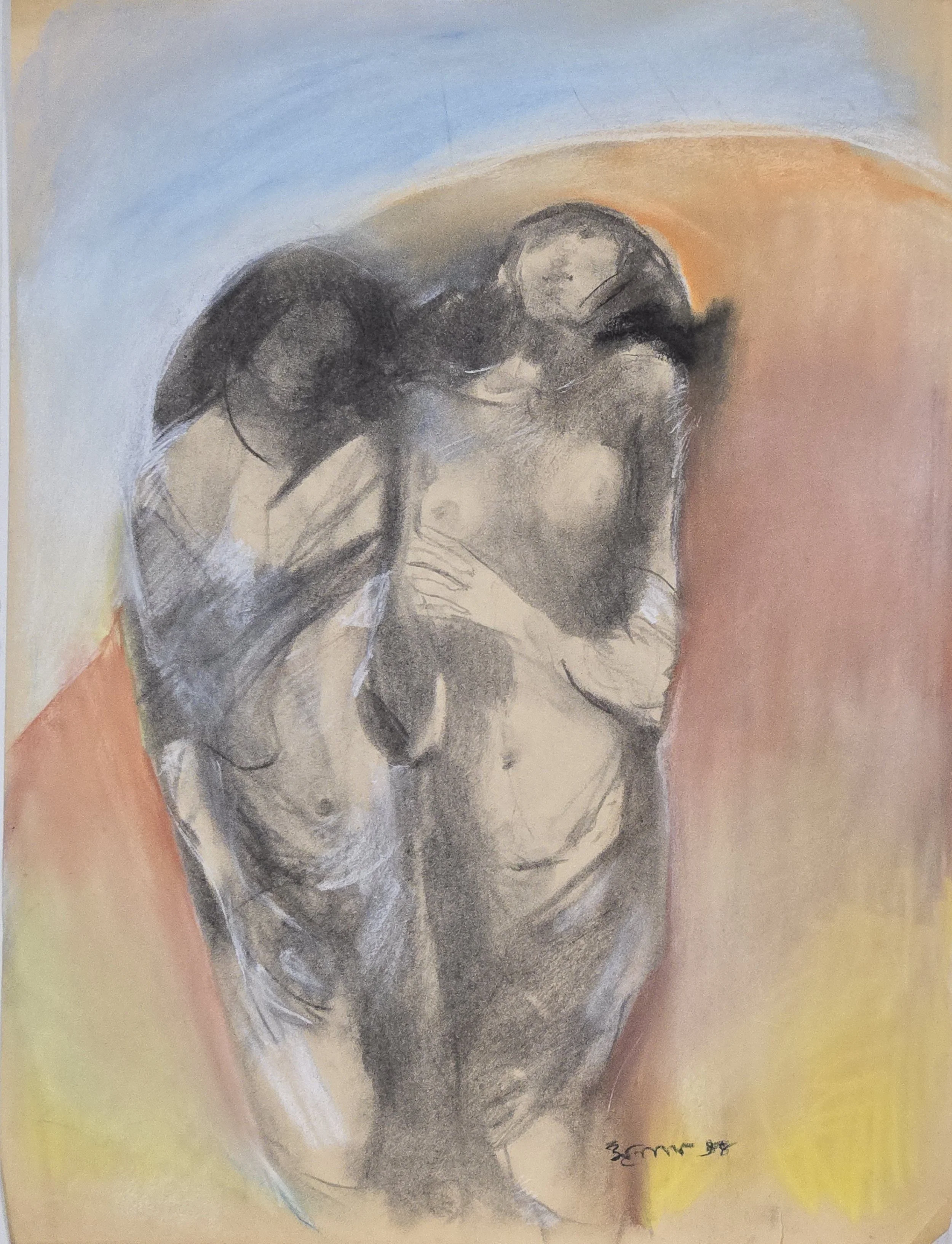 M K Bardhan Pastel-049: Pastel, 18 x 24 inches, 1998
