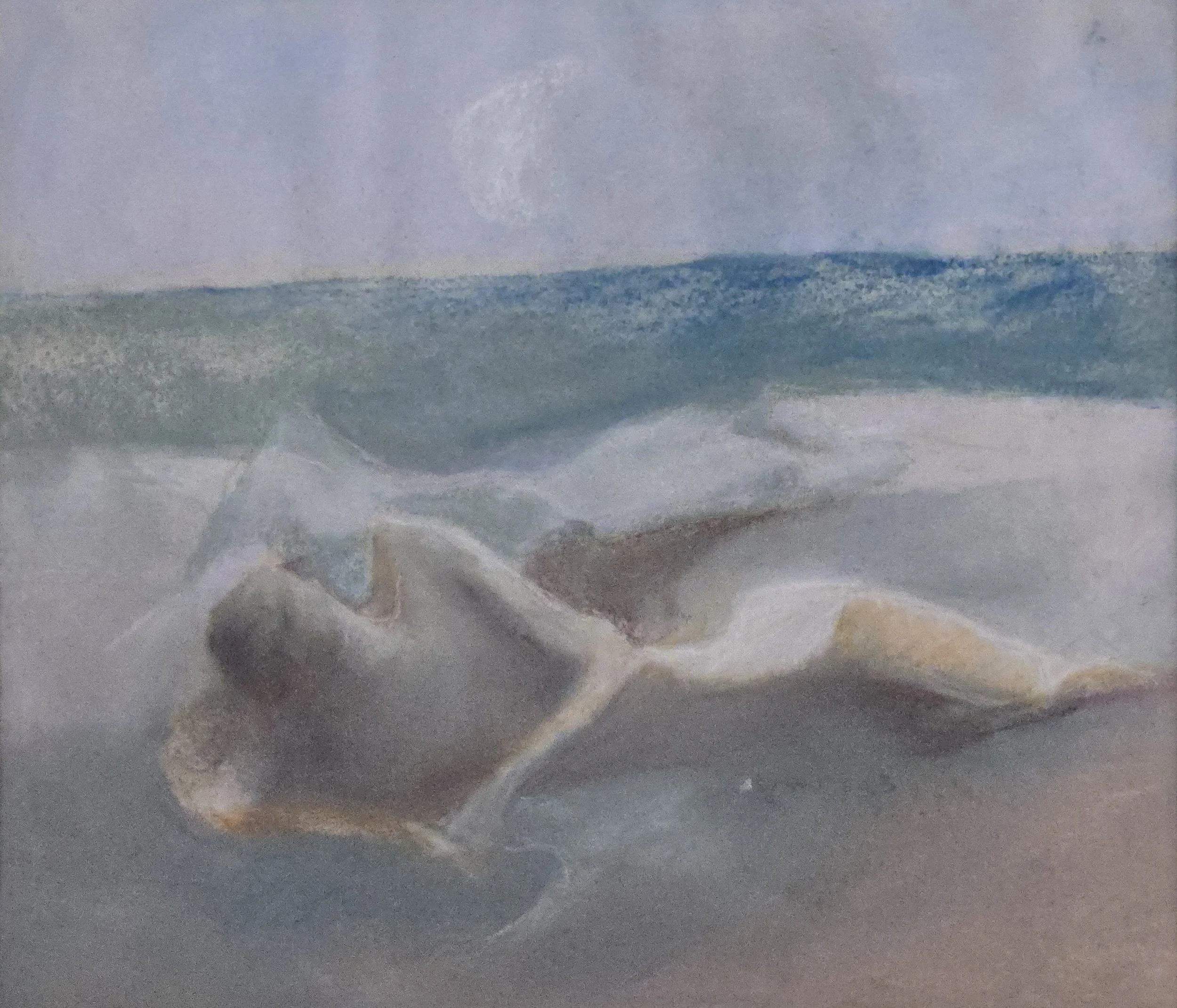 M K Bardhan Pastel-001: Pastel, 24 x 20 inches, 2003