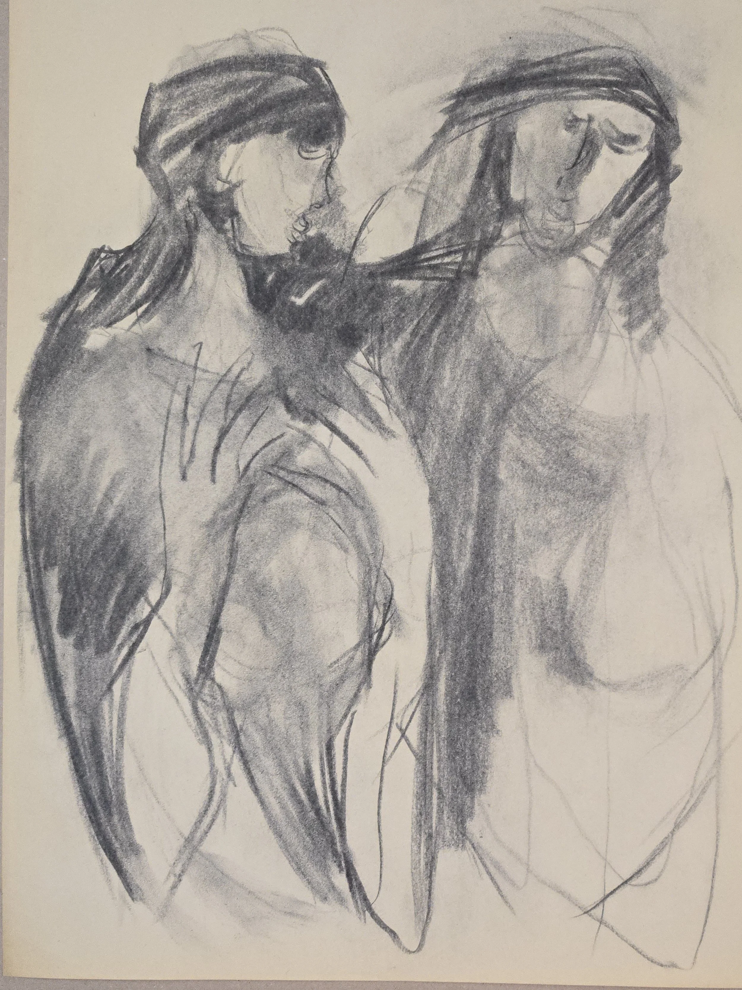 M K Bardhan Charcoal-007: Charcoal, 18 x 24 inches