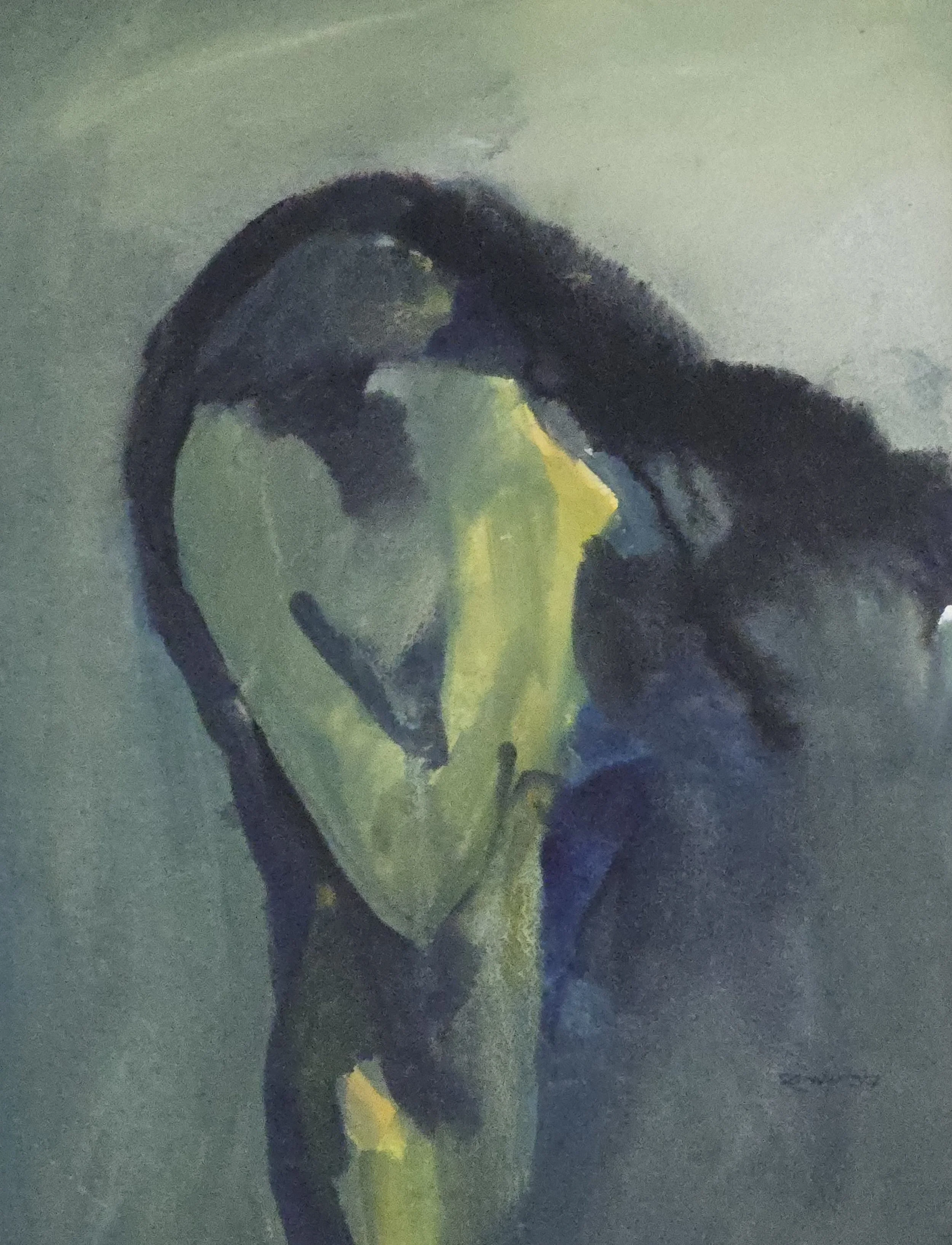 M K Bardhan Acrylic-036: Acrylic, 21 x 28 inches, 1997