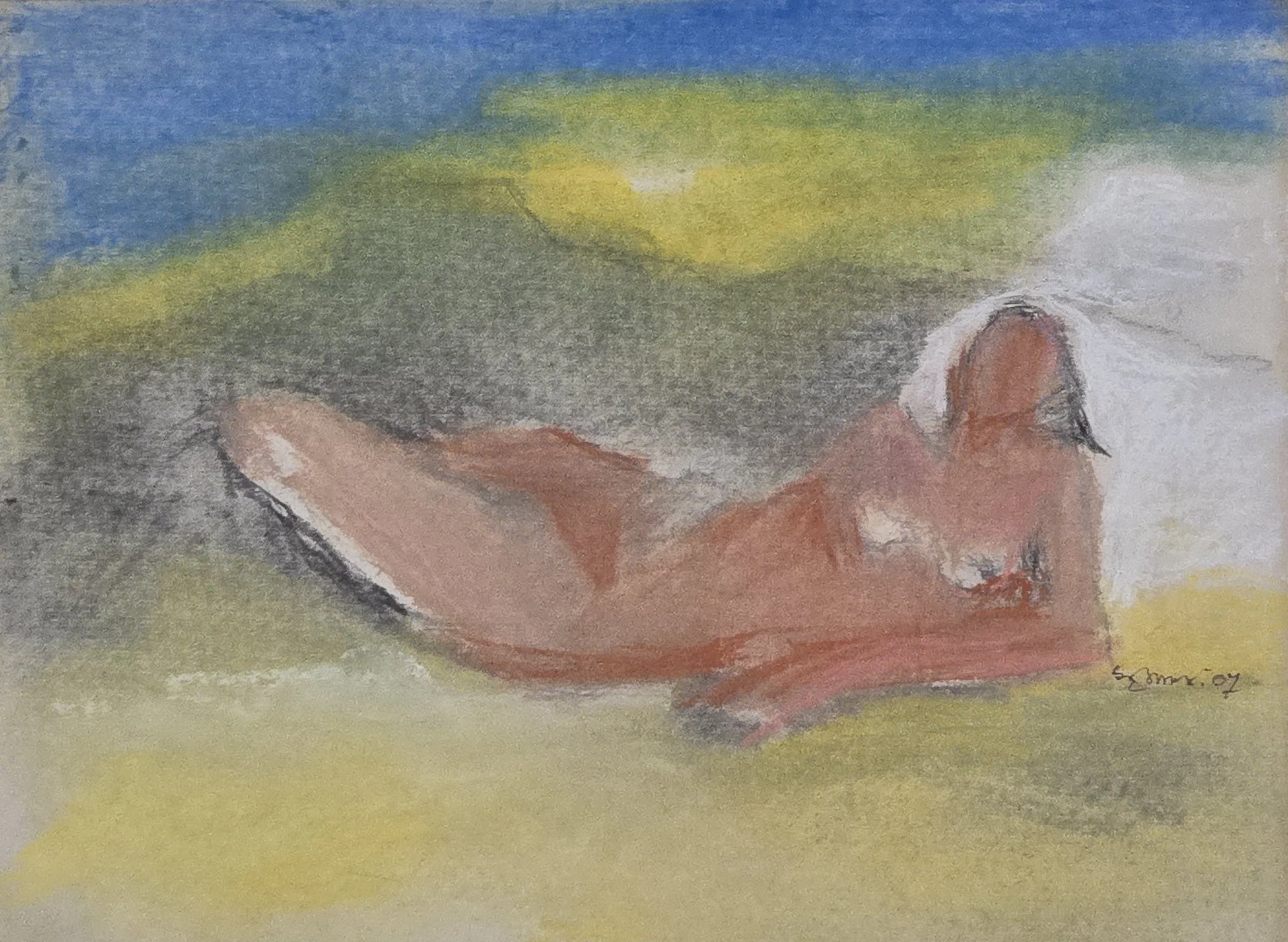 M K Bardhan Pastel-028: Pastel, 15 x 11 inches, 2007
