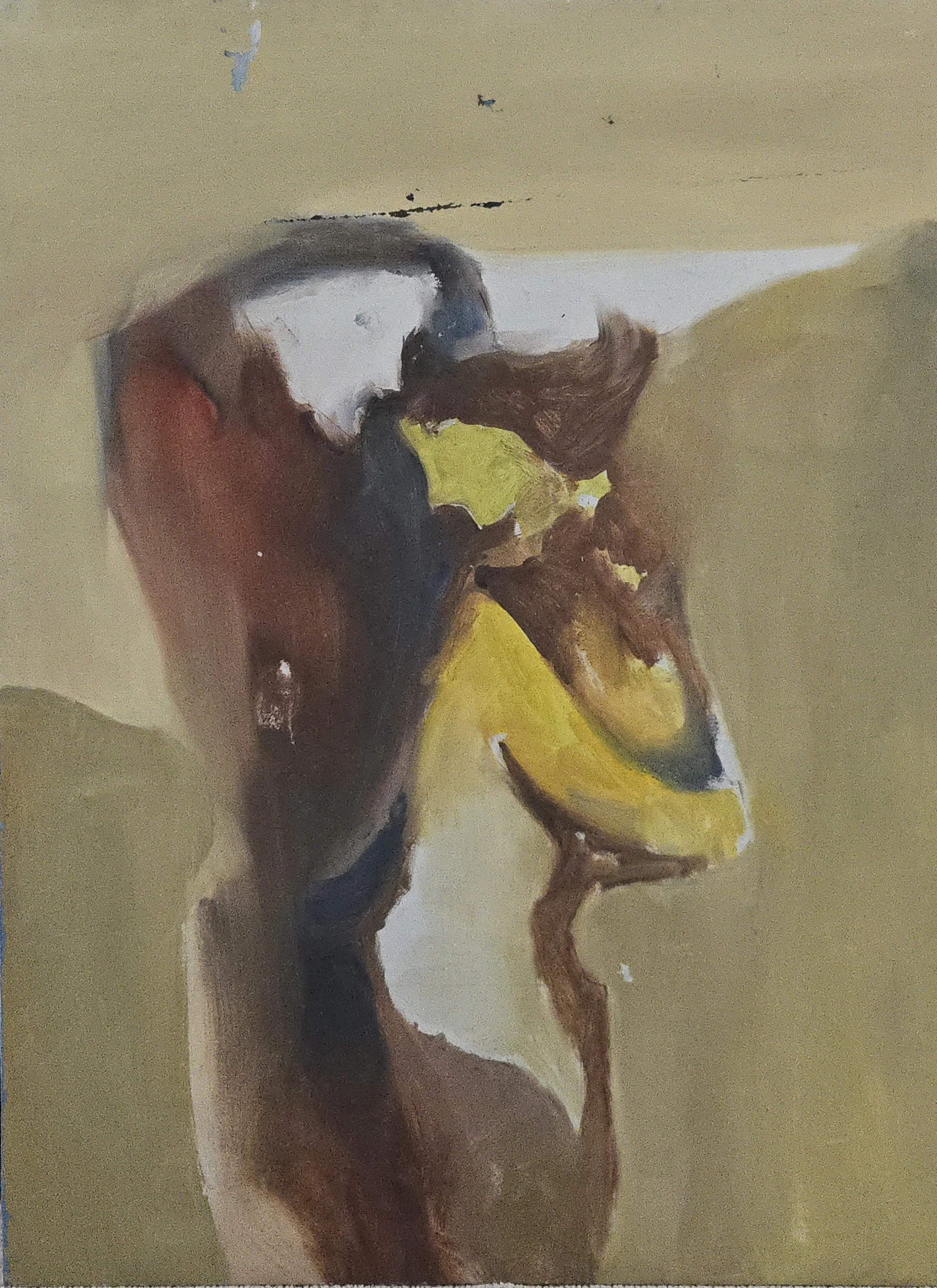 M K Bardhan Oil-010: Oil, 34 X 46 inches, 1994