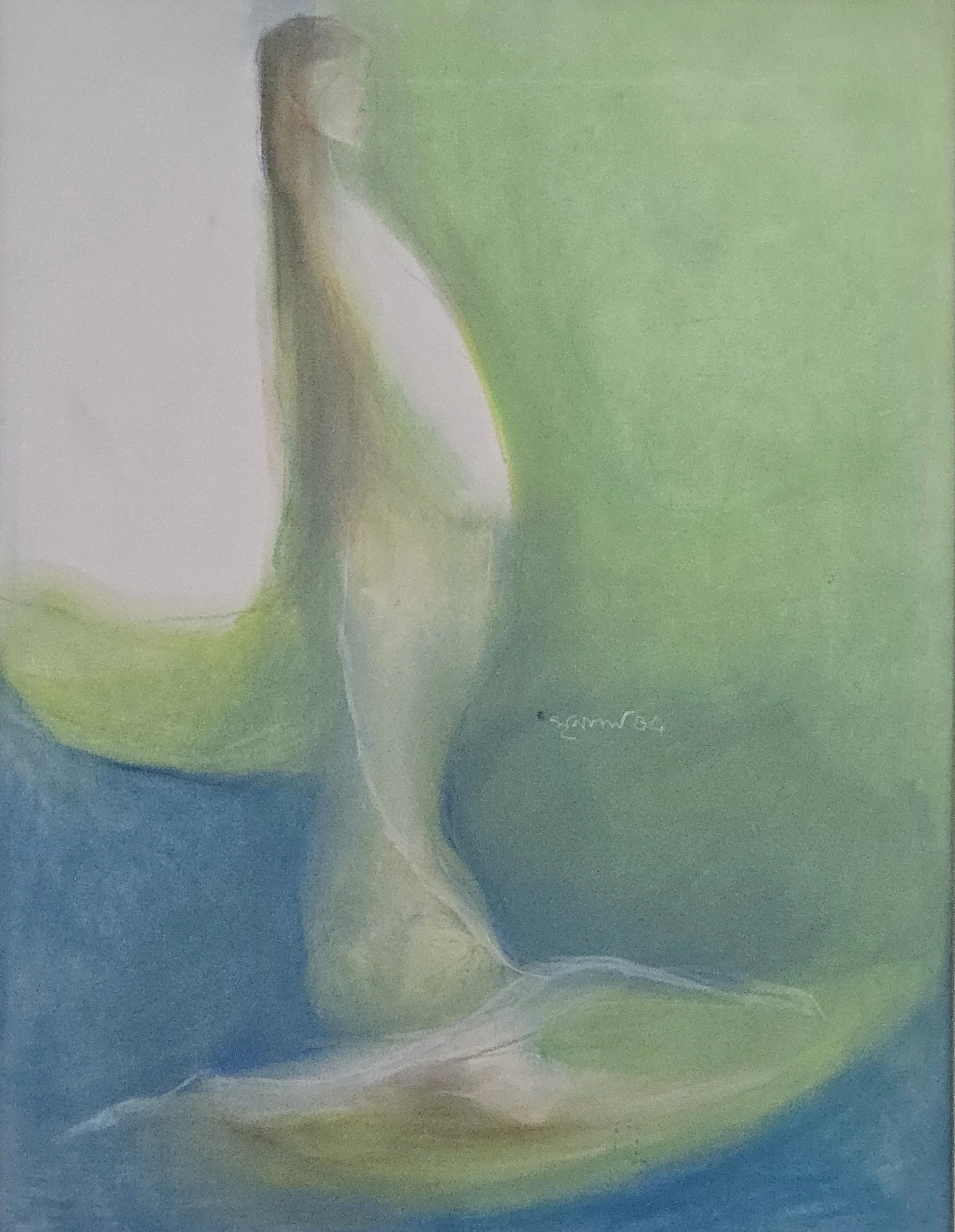 M K Bardhan Pastel-006: Pastel, 21 x 27 inches, 2004