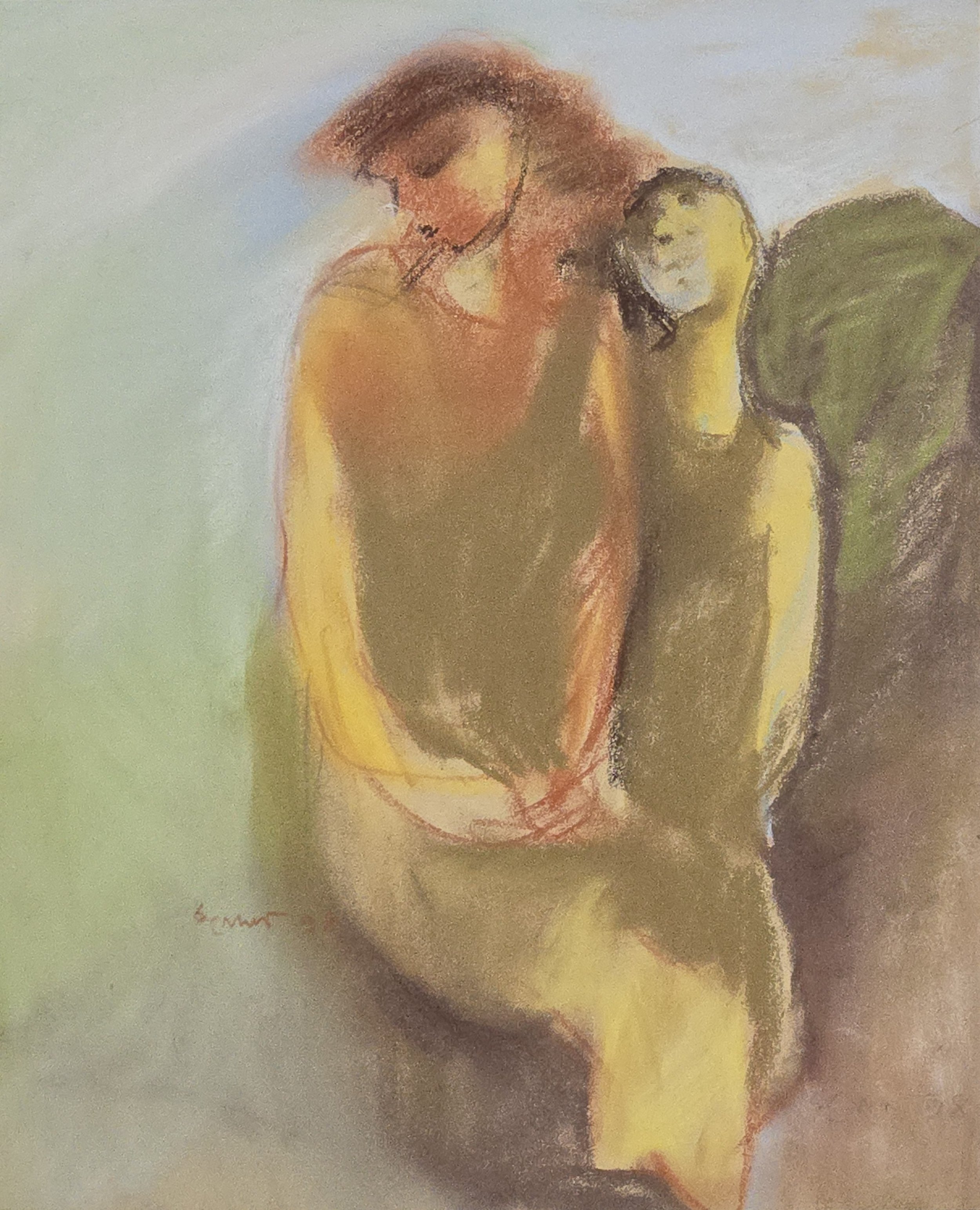 M K Bardhan Pastel-032: Pastel, 13 x 16 inches, 1998
