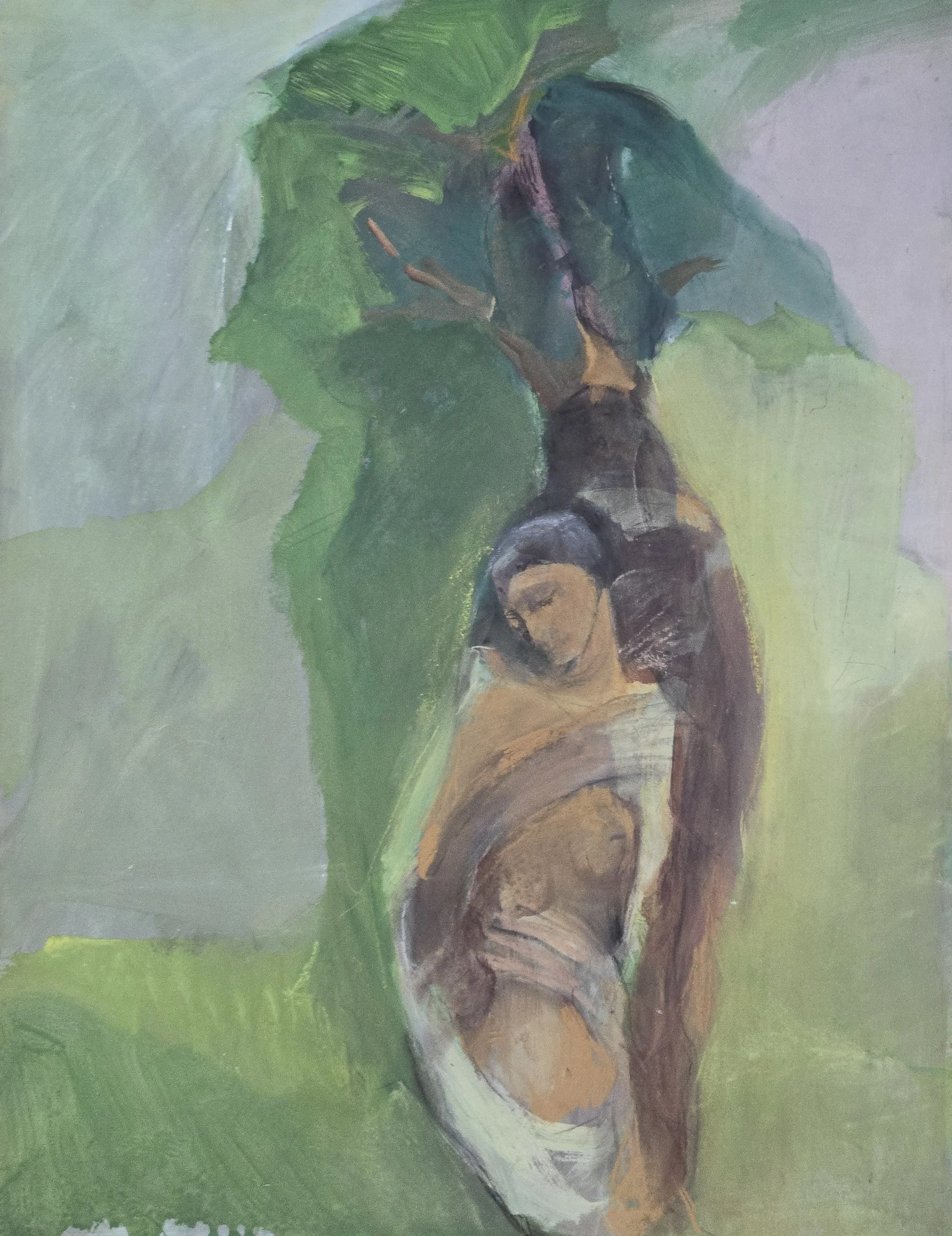 M K Bardhan Acrylic-017: Acrylic, 21 x 27 inches