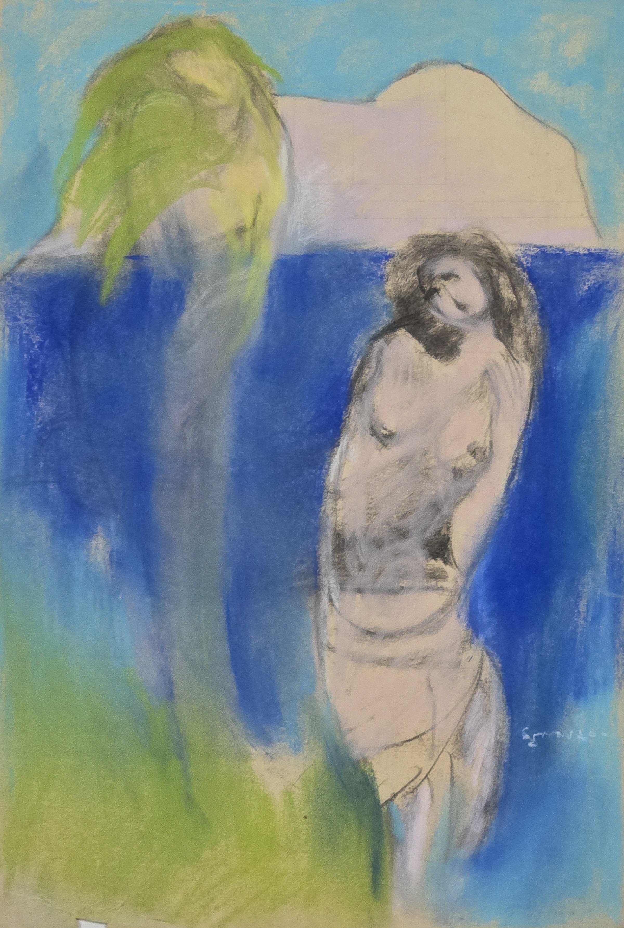 M K Bardhan Pastel-050: Pastel, 14 x 22 inches, 2000