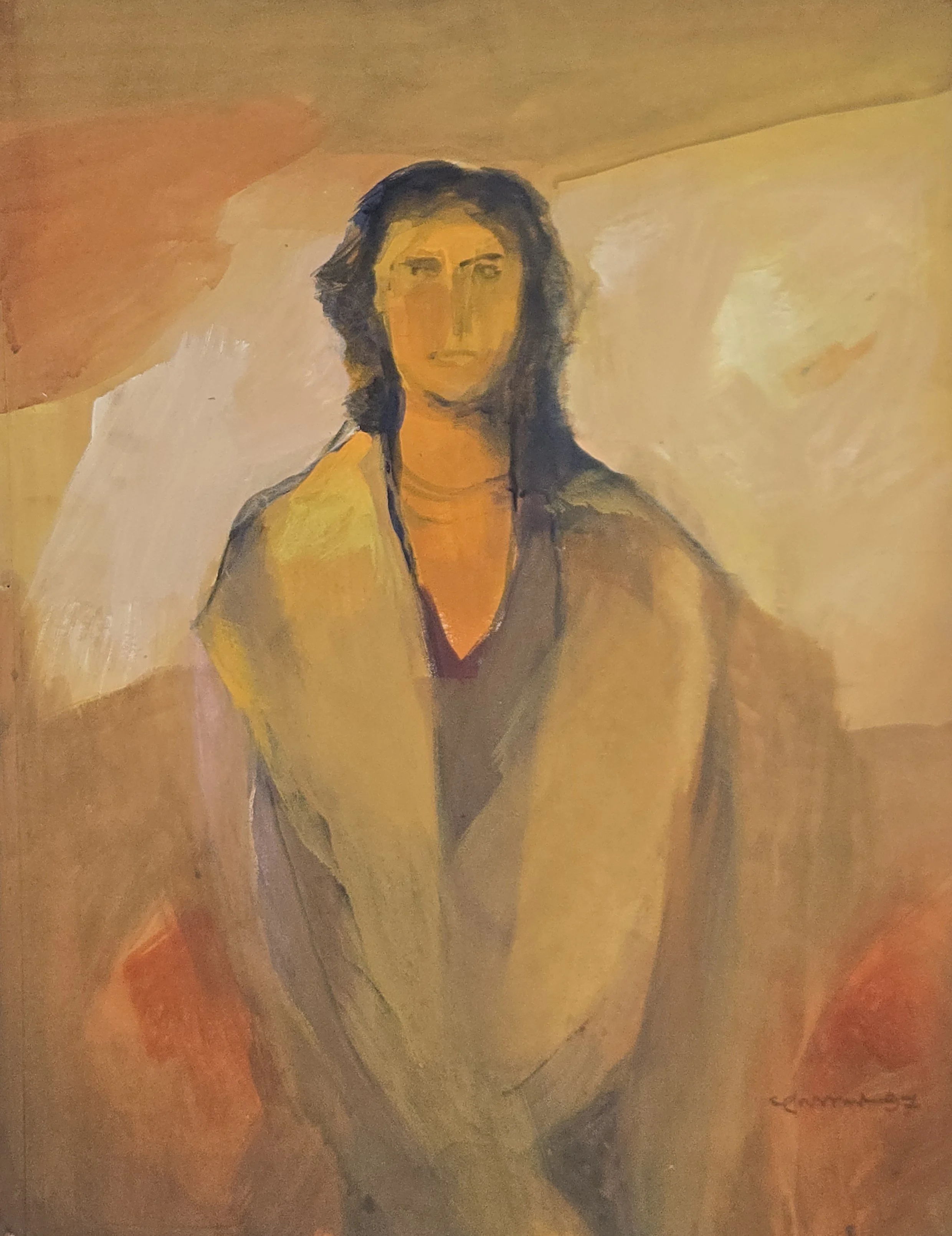 M K Bardhan Acrylic-005: Acrylic, 23 x 29 inches, 1997