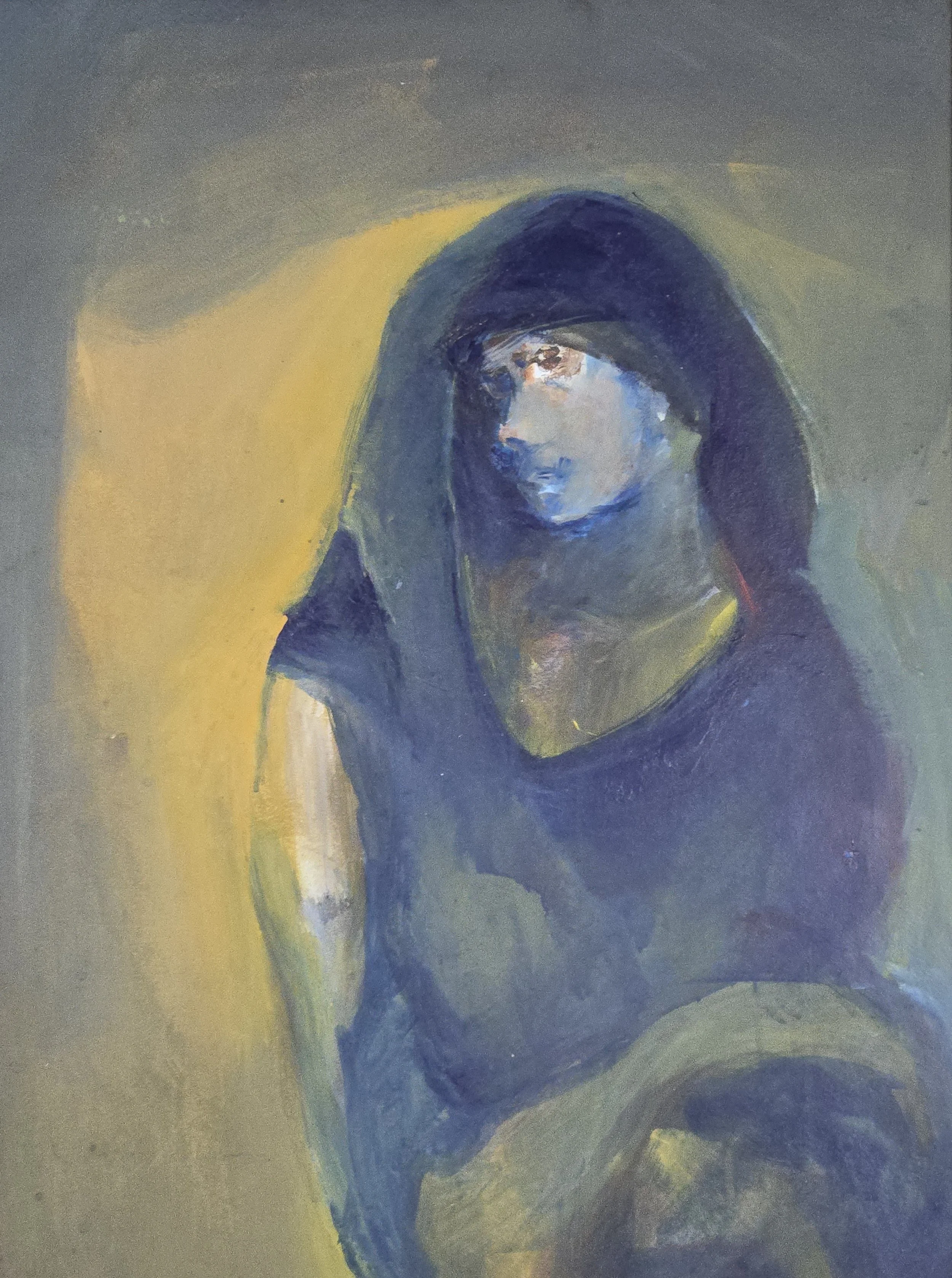 M K Bardhan Acrylic-027: Acrylic, 21 x 28 inches, 1997