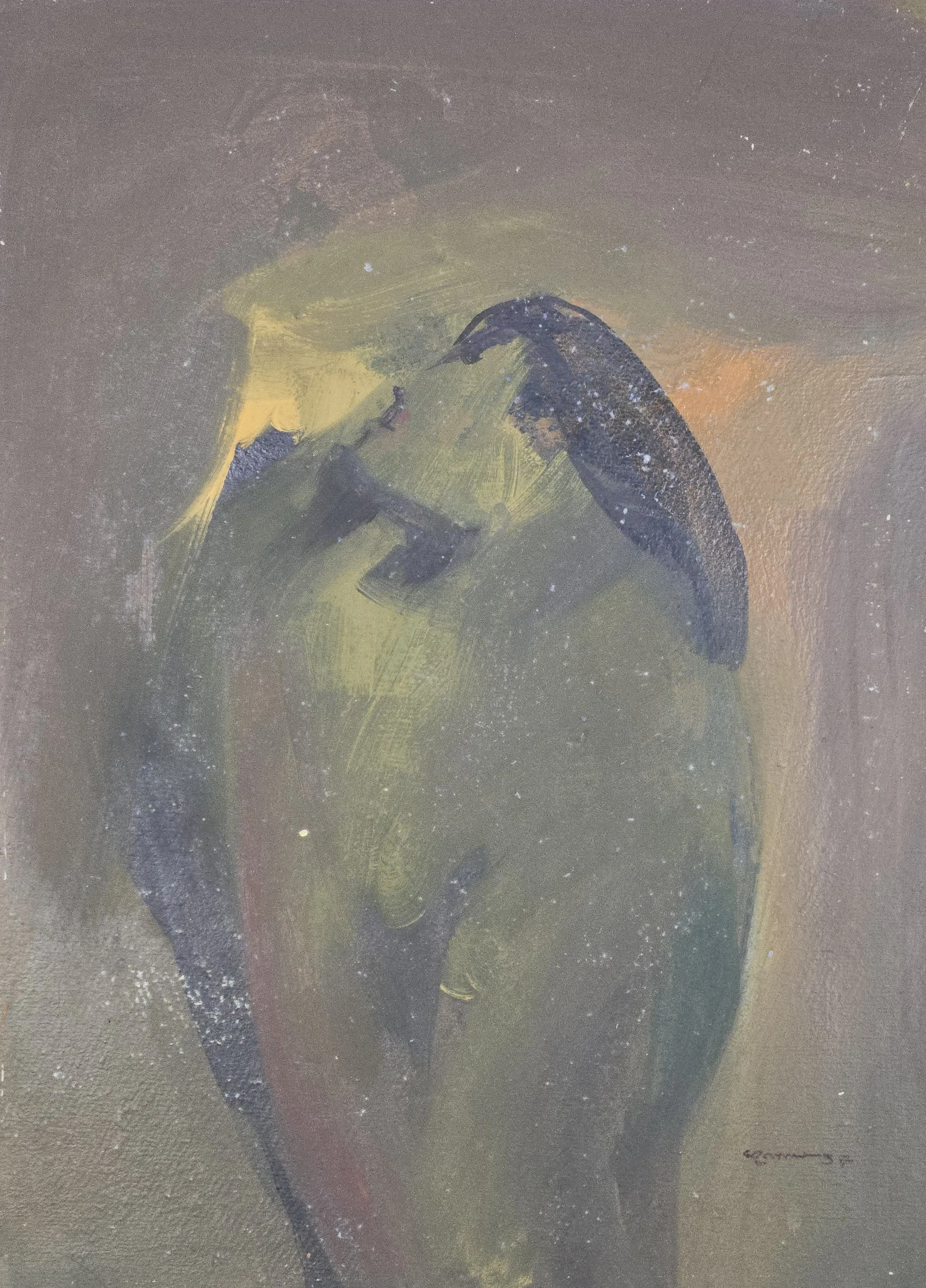 M K Bardhan Acrylic-009: Acrylic, 22 x 30 inches, 1997