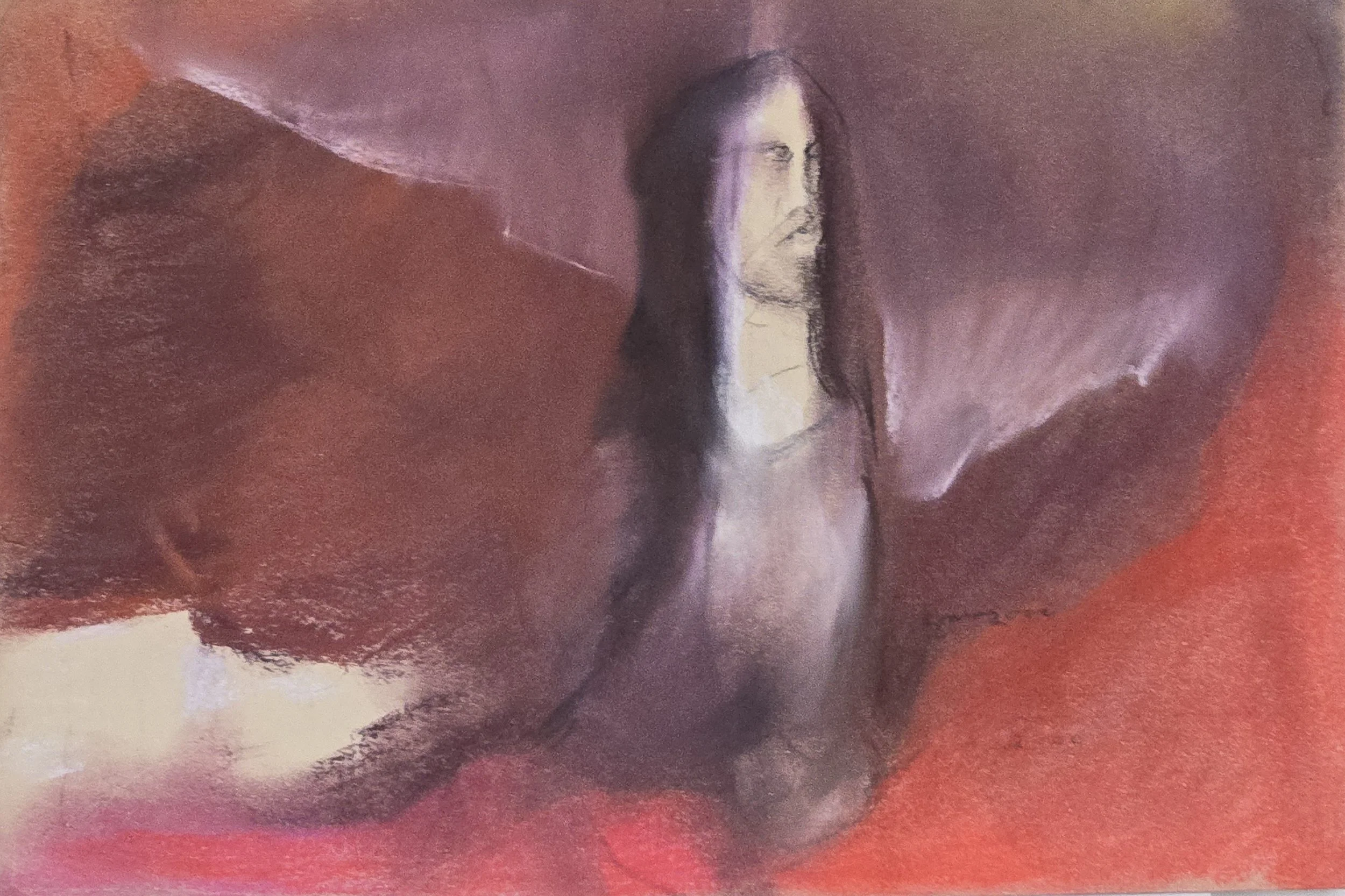 M K Bardhan Pastel-053: Pastel, 22 x 15 inches, 2000