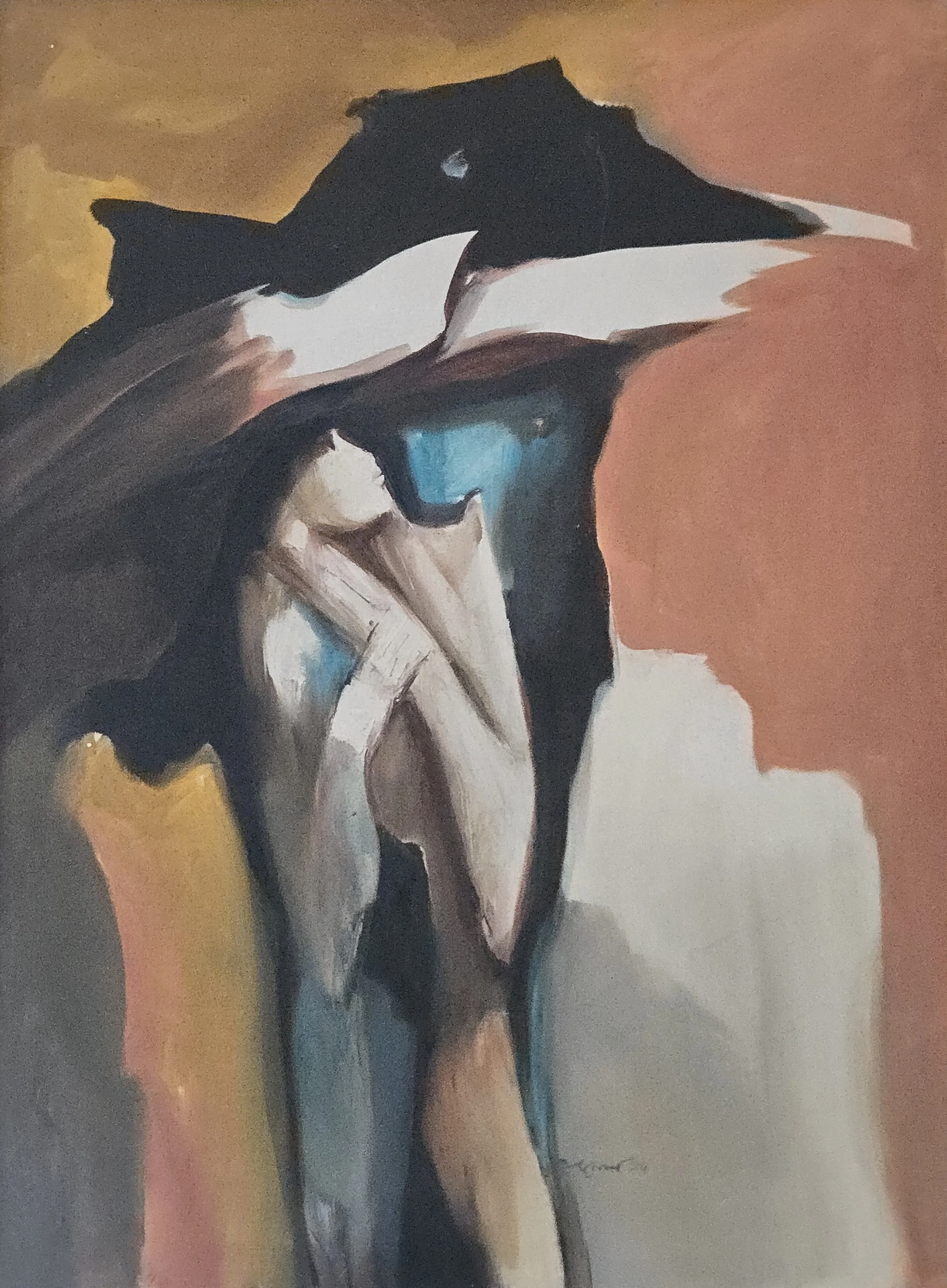 M K Bardhan Oil-037: Oil, 32 x 46 inches, 1994