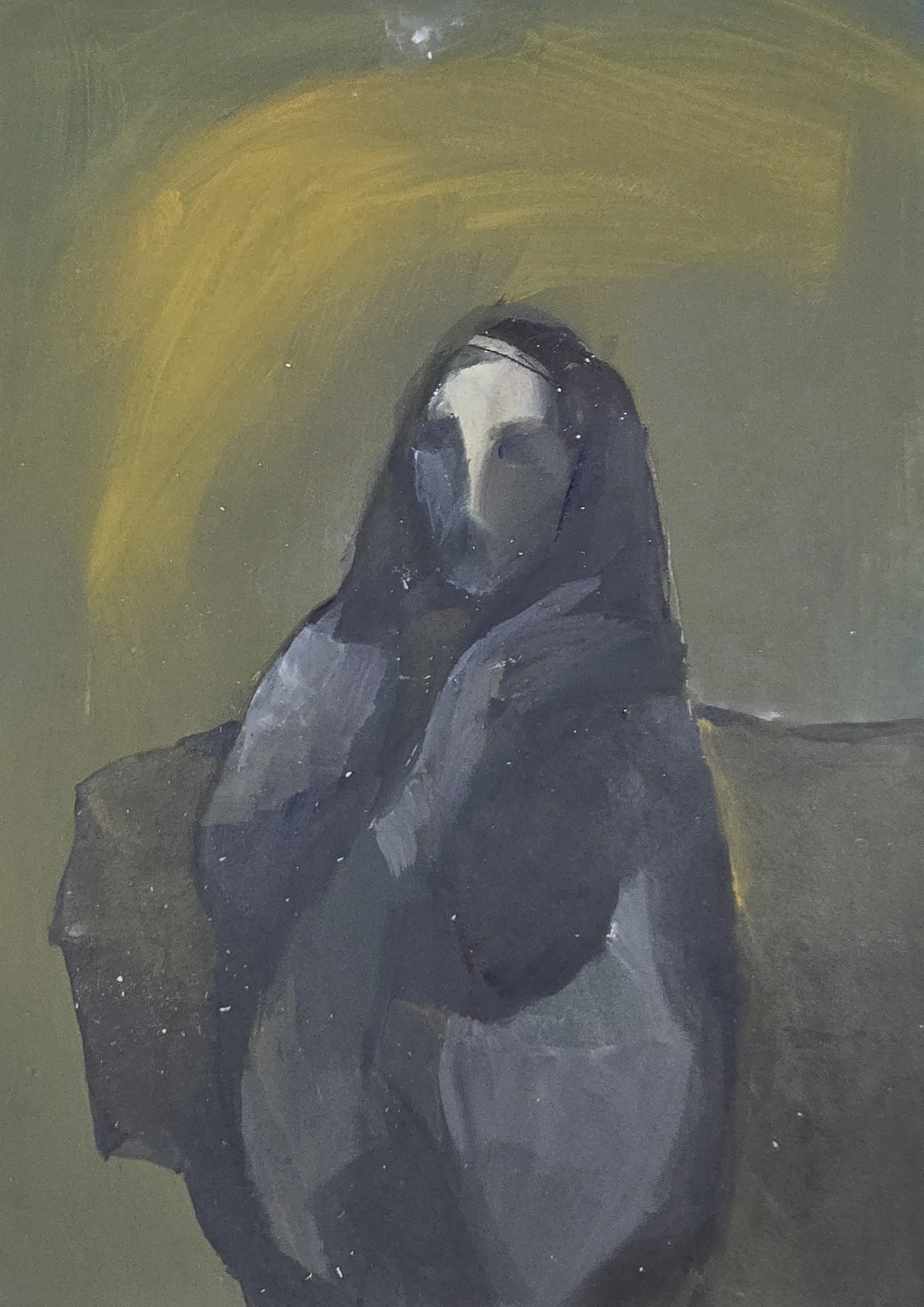 M K Bardhan Acrylic-007: Acrylic, 21 x 29 inches, 1997
