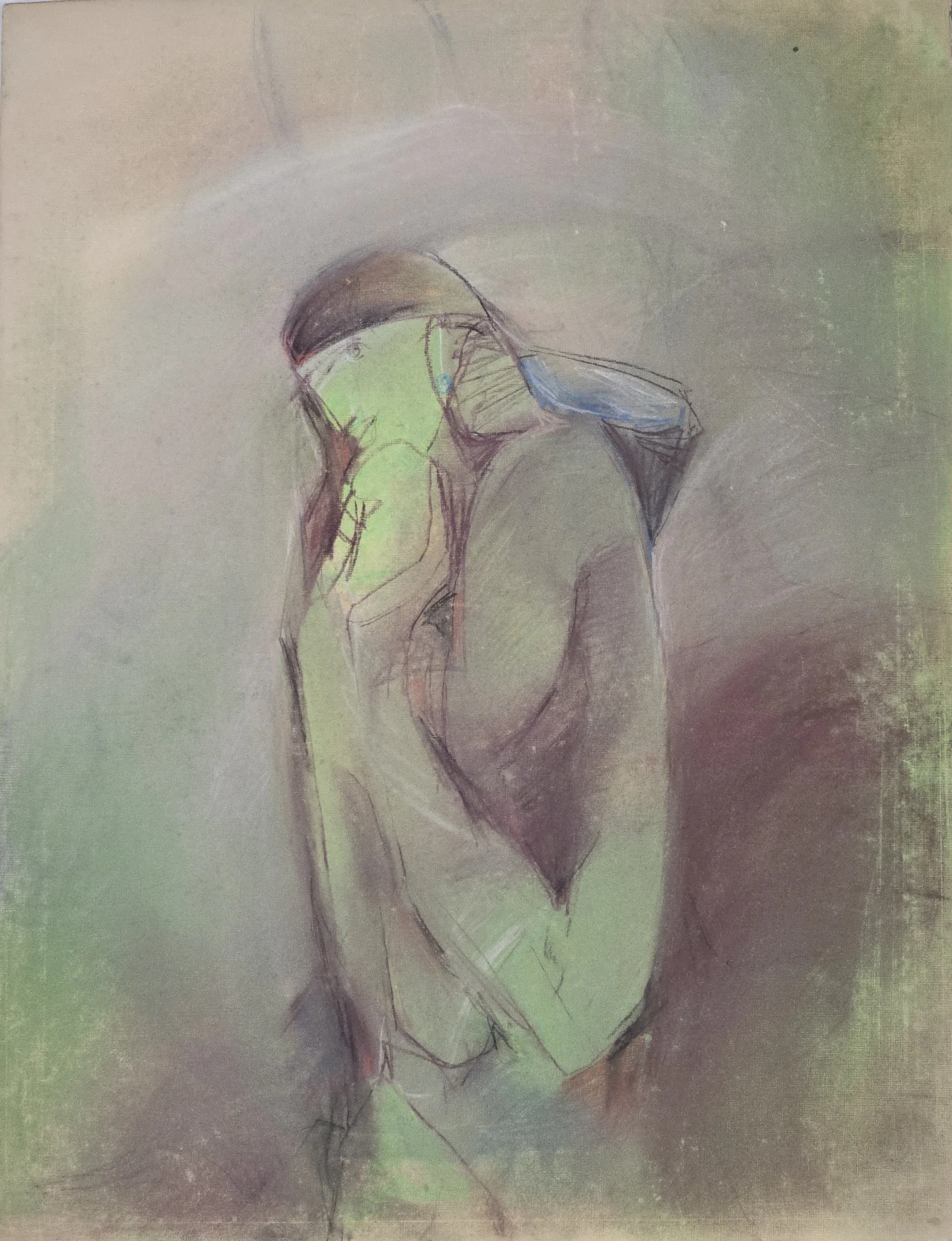 M K Bardhan Pastel-034: Pastel, 22 x 28 inches